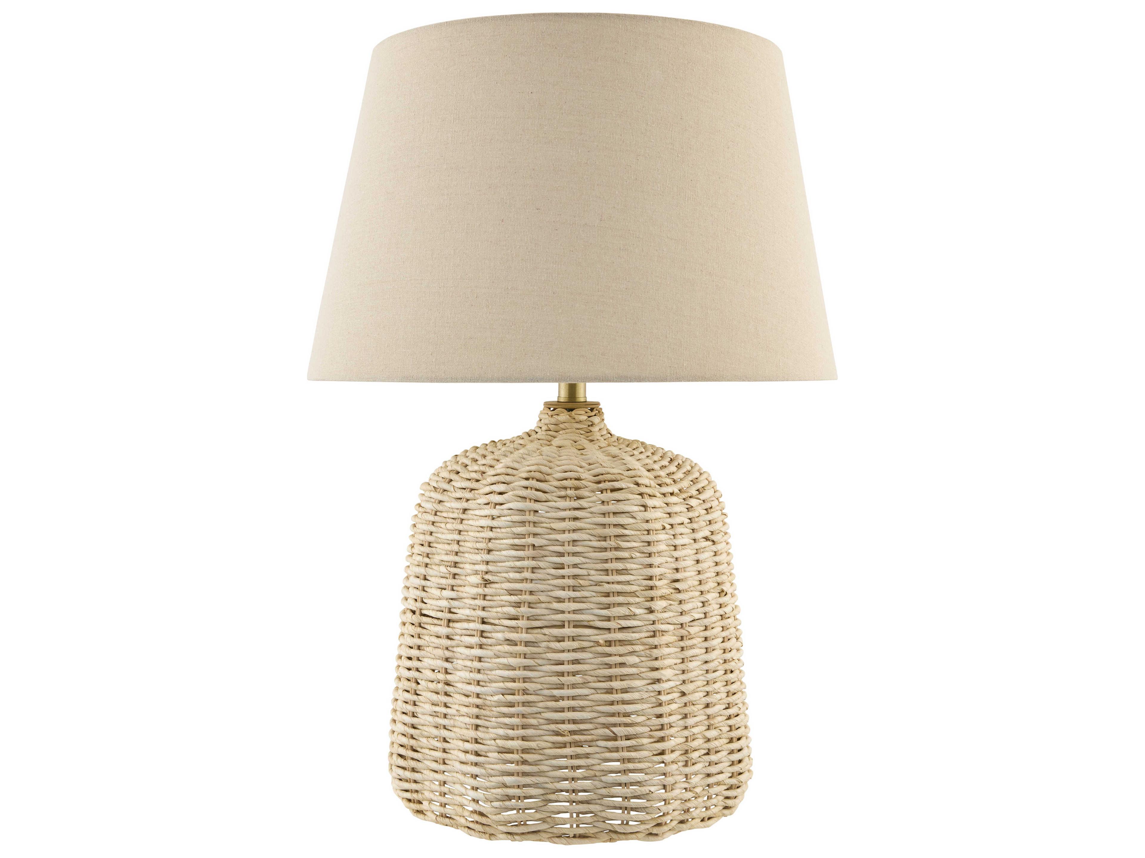 Levane Natural Beige Linen Brown Buffet Lamp