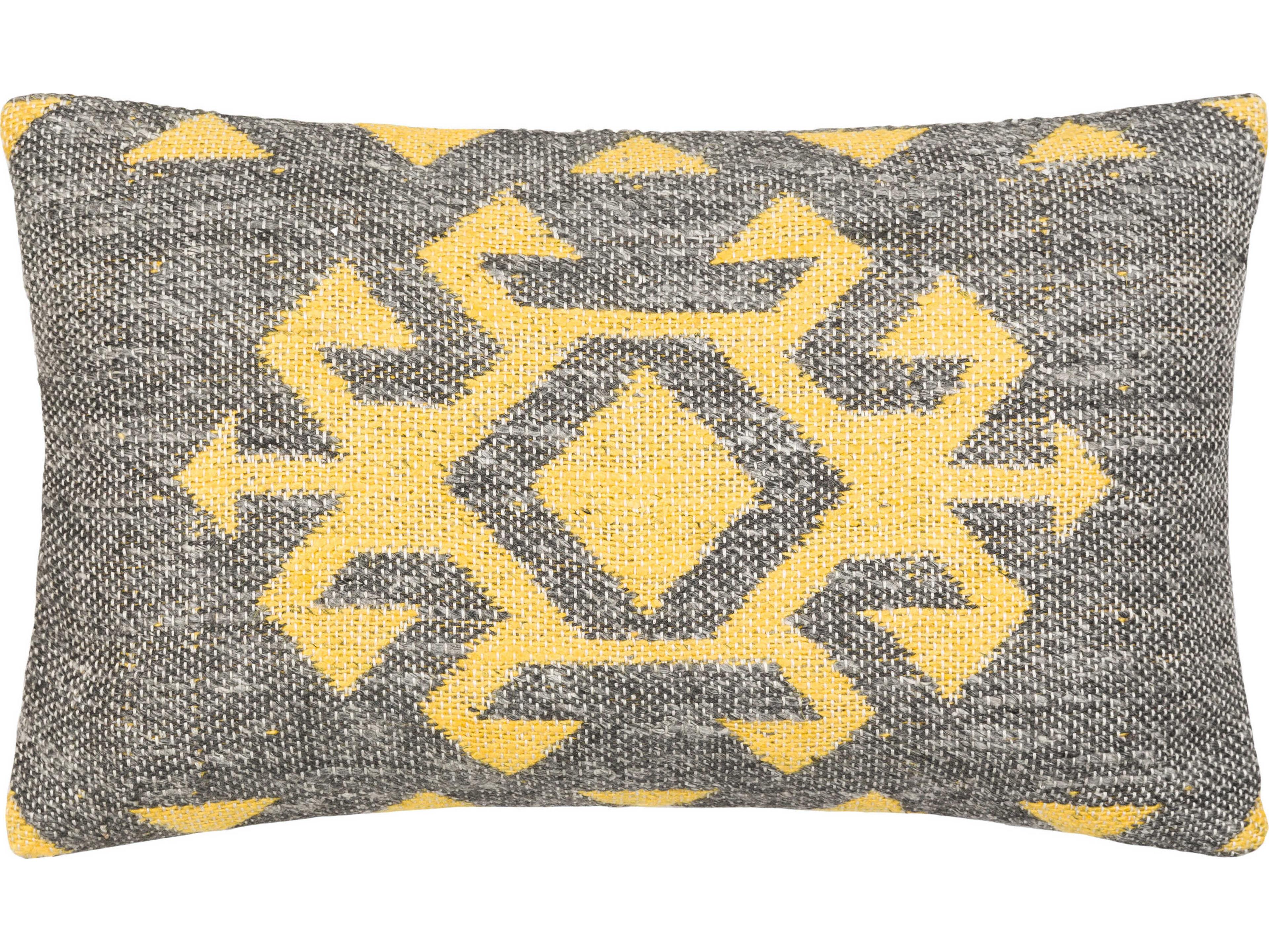 Lewis Black / Charcoal / Orange Pillow