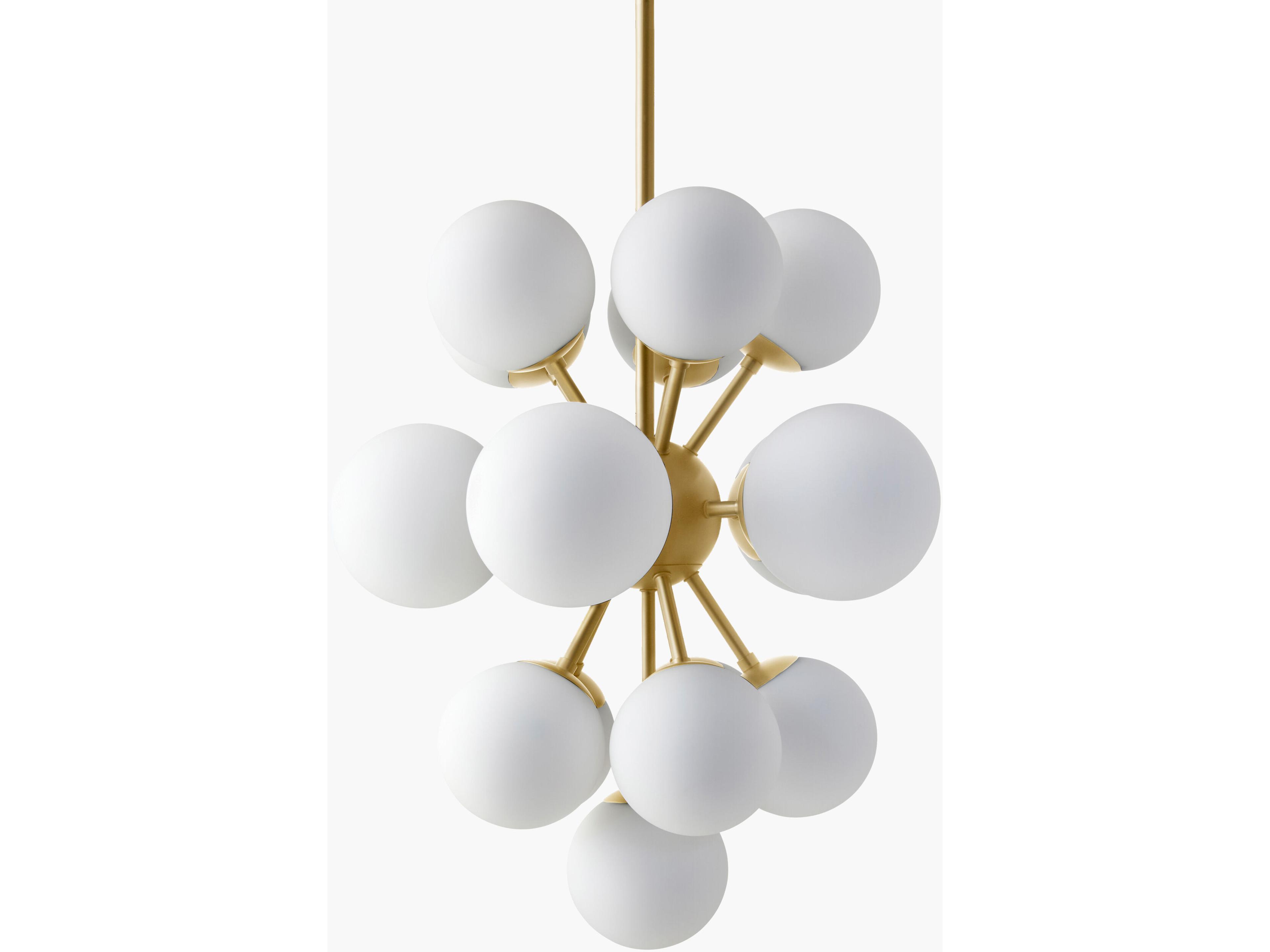 Liora 16-Light Metallic Brass Globe Chandelier