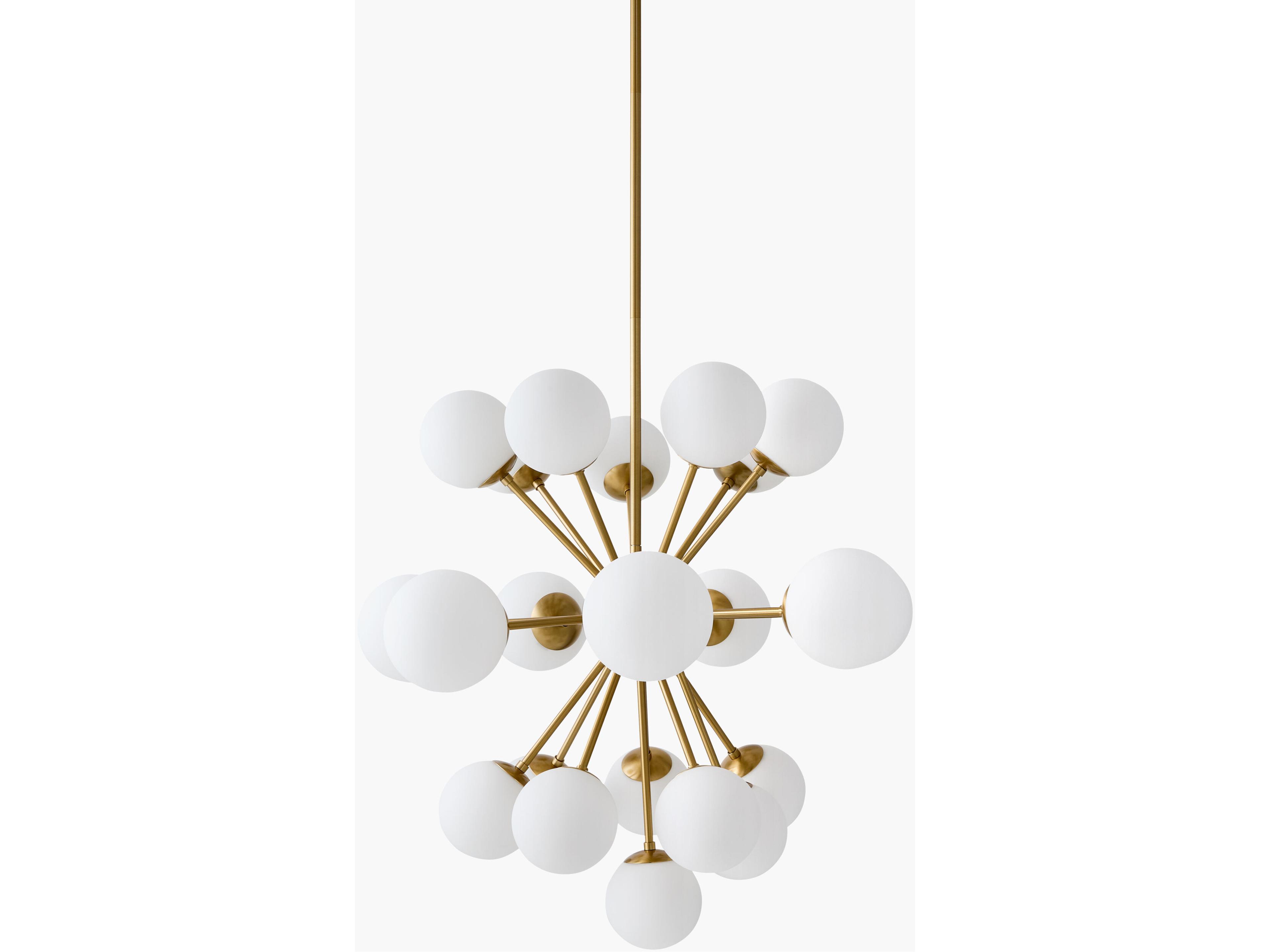 Liora 22-Light Metallic Brass Globe Chandelier