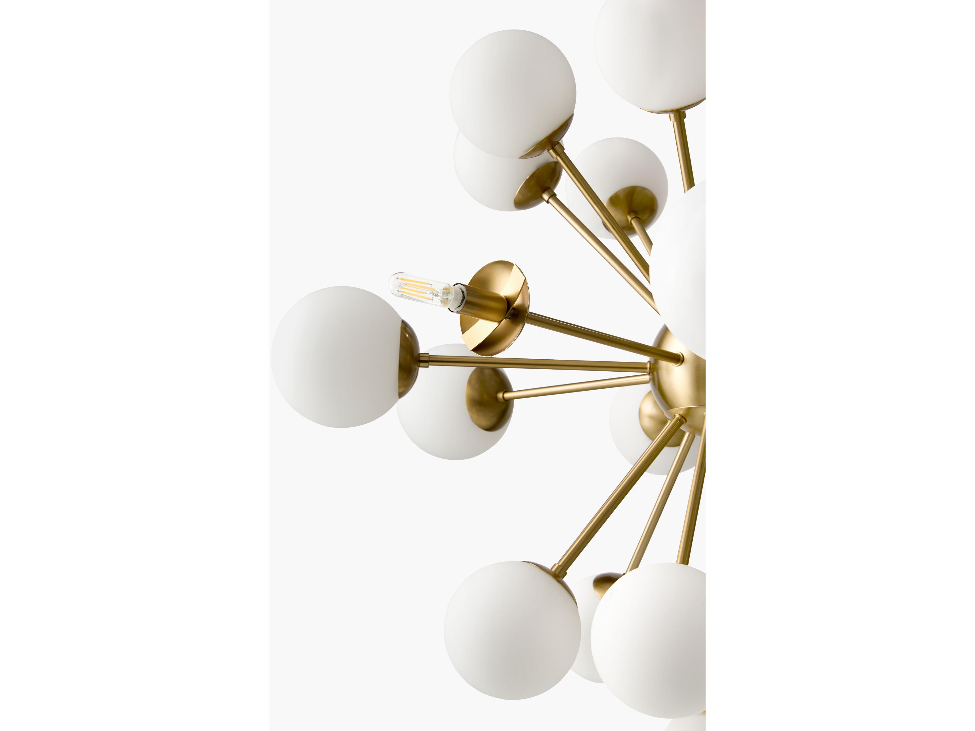 Surya Liora 25-Light Metallic Brass Globe Chandelier