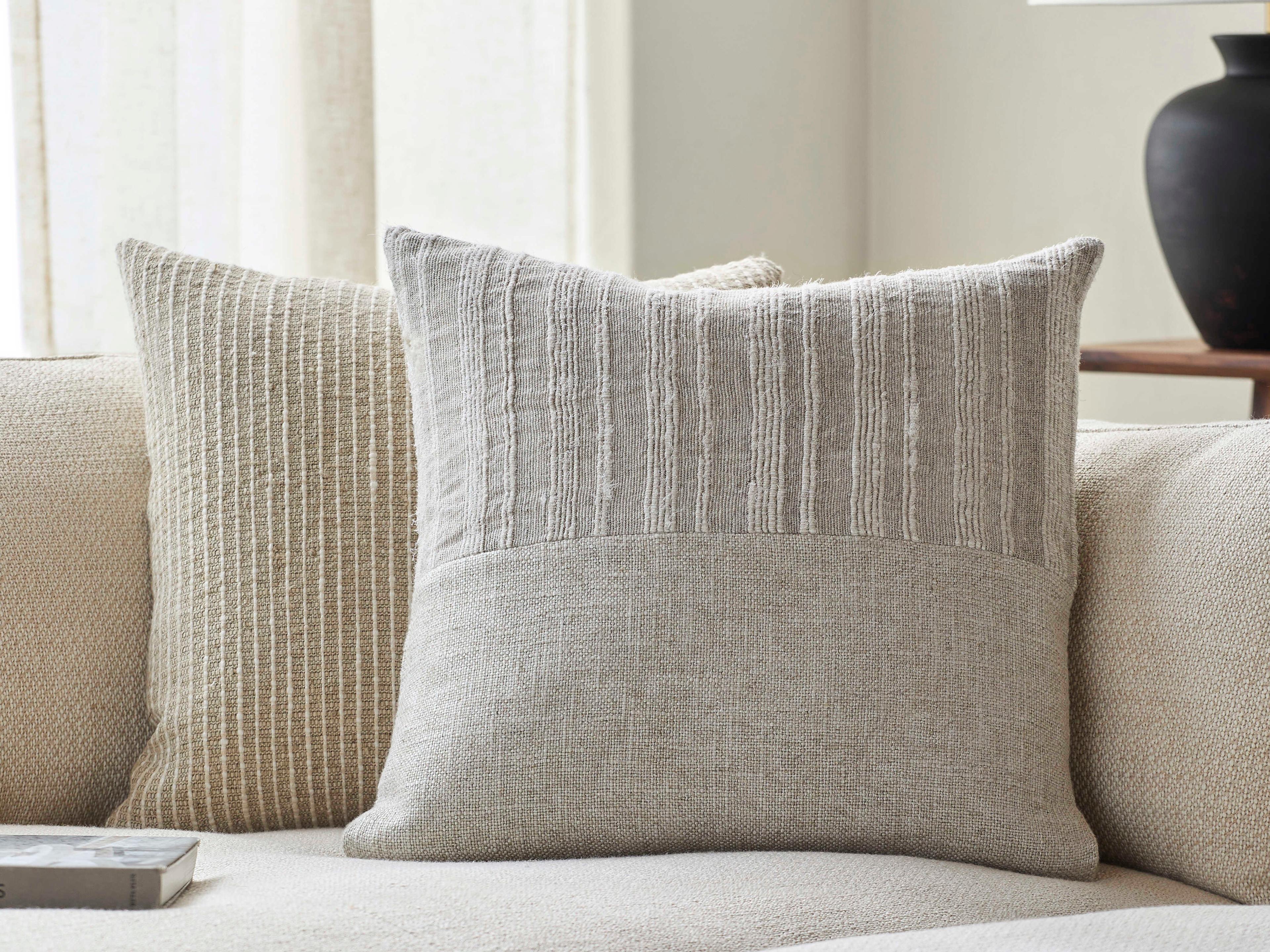 Surya Loomed Beige Pillow