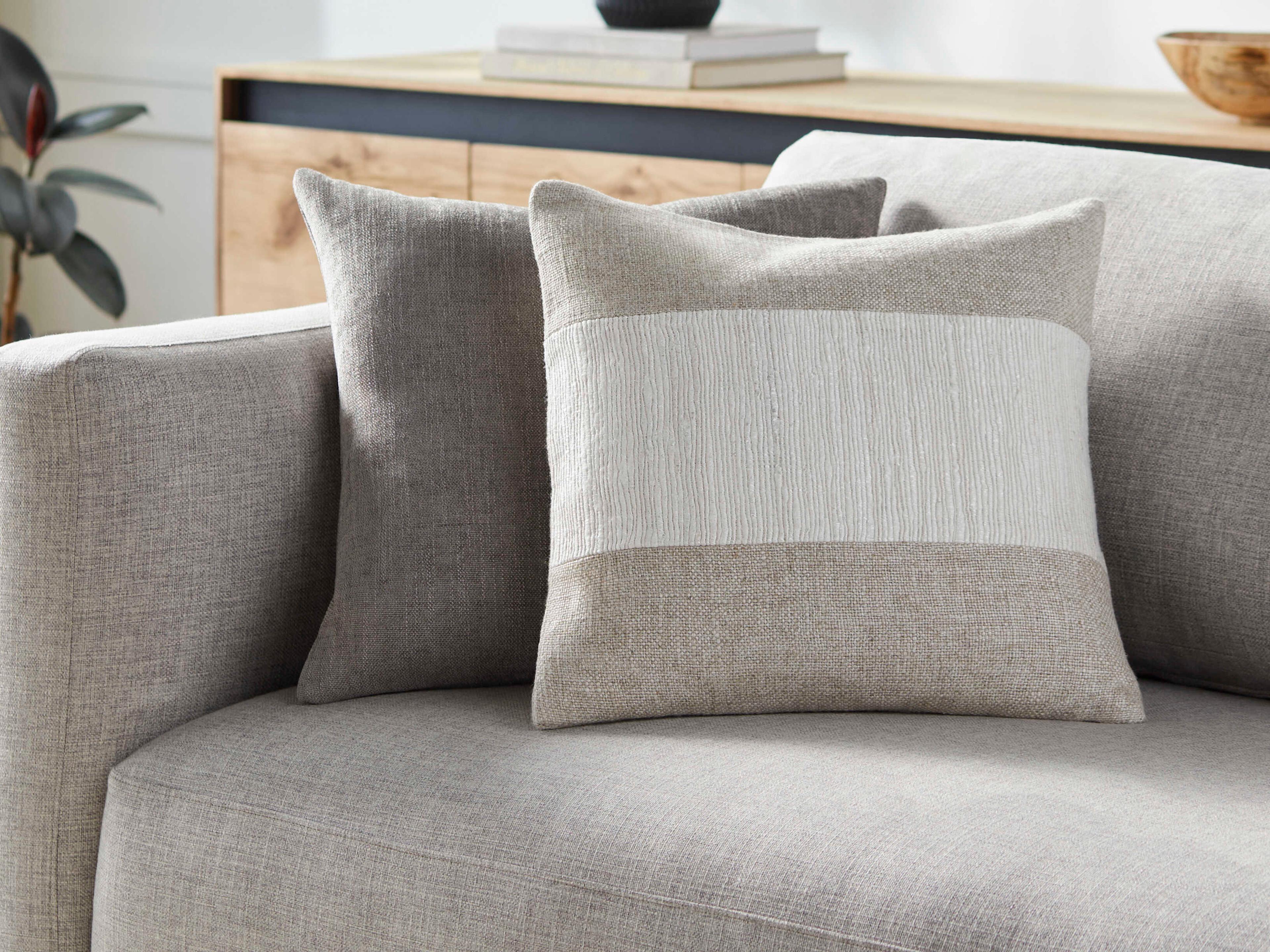 Surya Loomed Beige Pillow