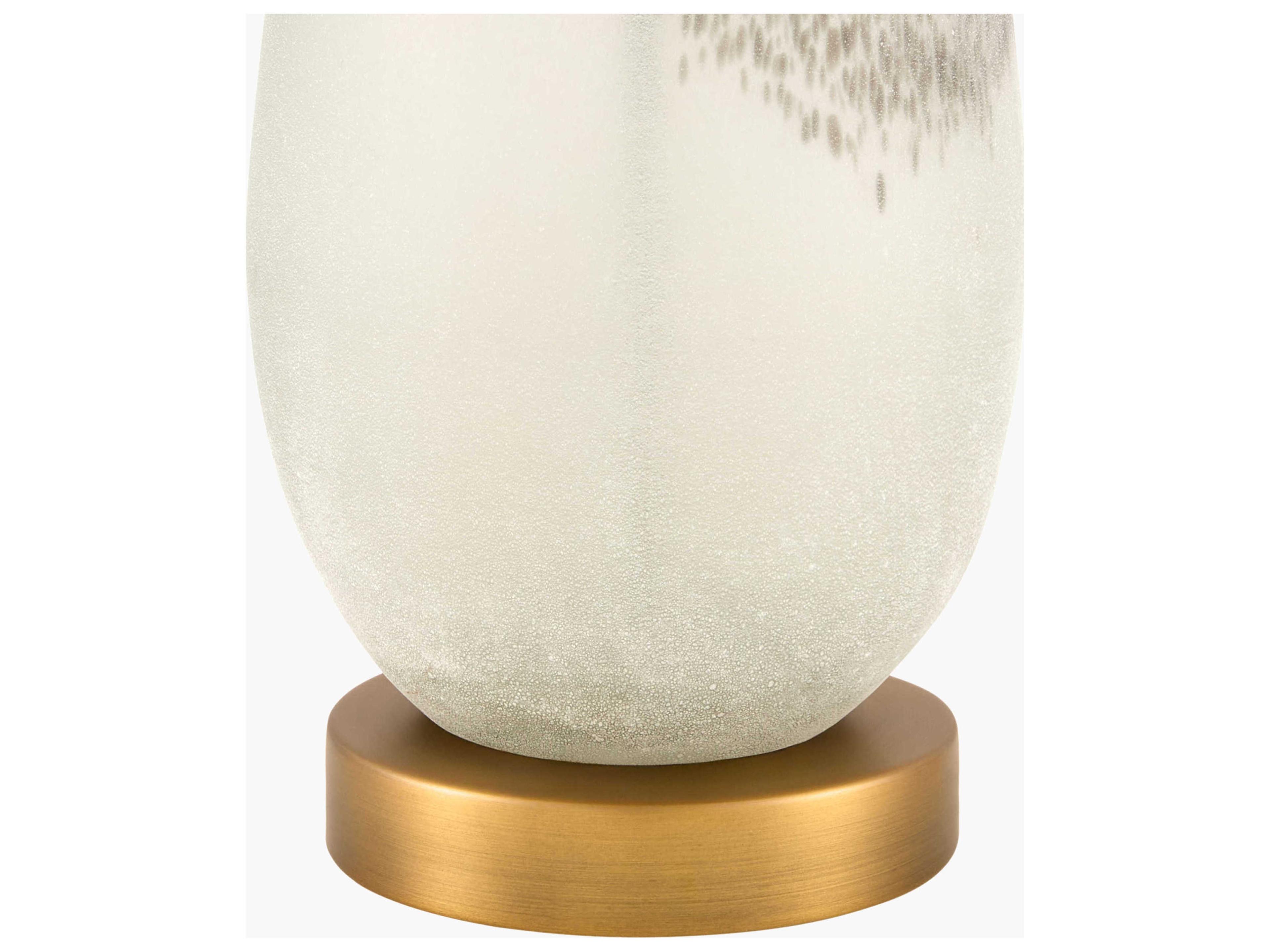 Surya Lorca Black White Linen Buffet Lamp