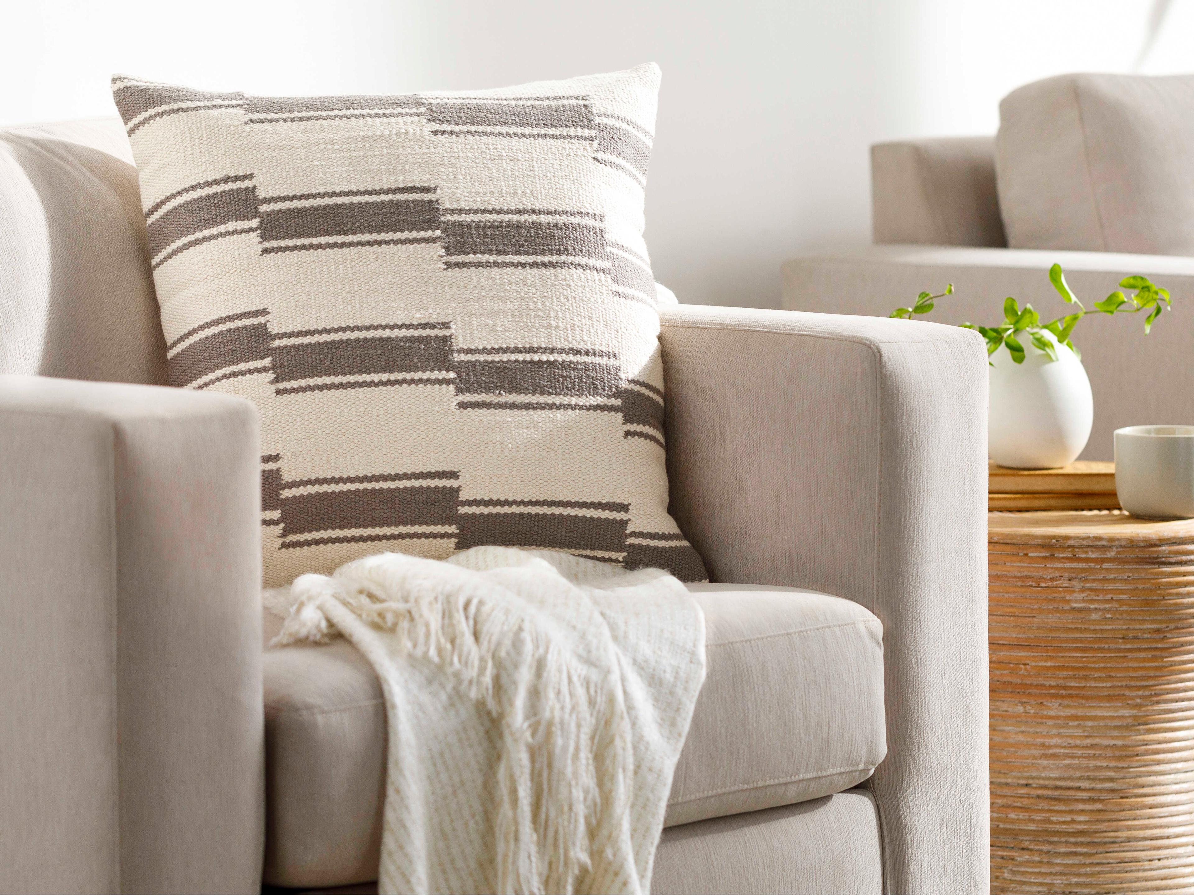 Surya Larsen Ivory Pillow