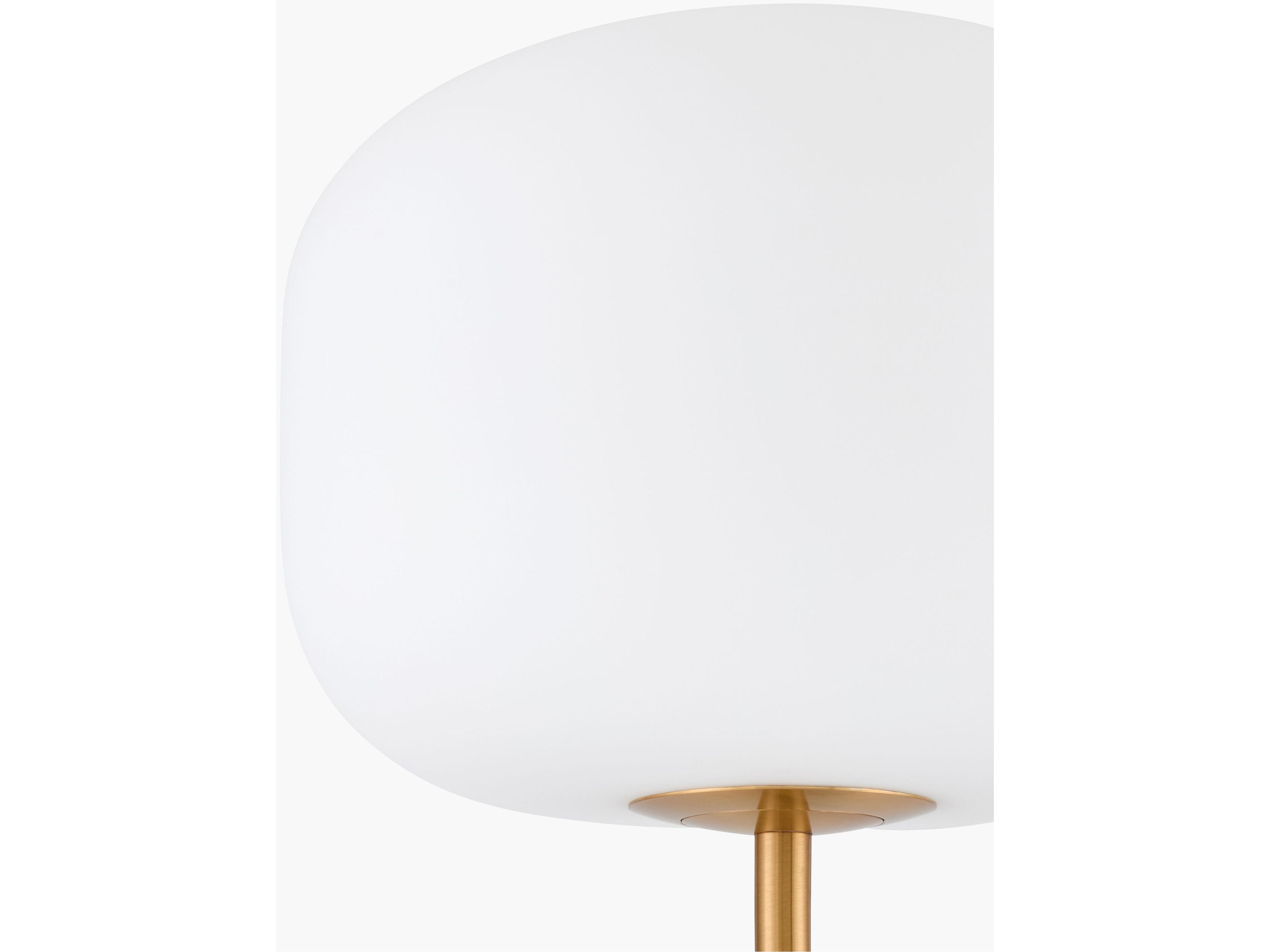 Surya Lunaris Black White Glass Floor Lamp