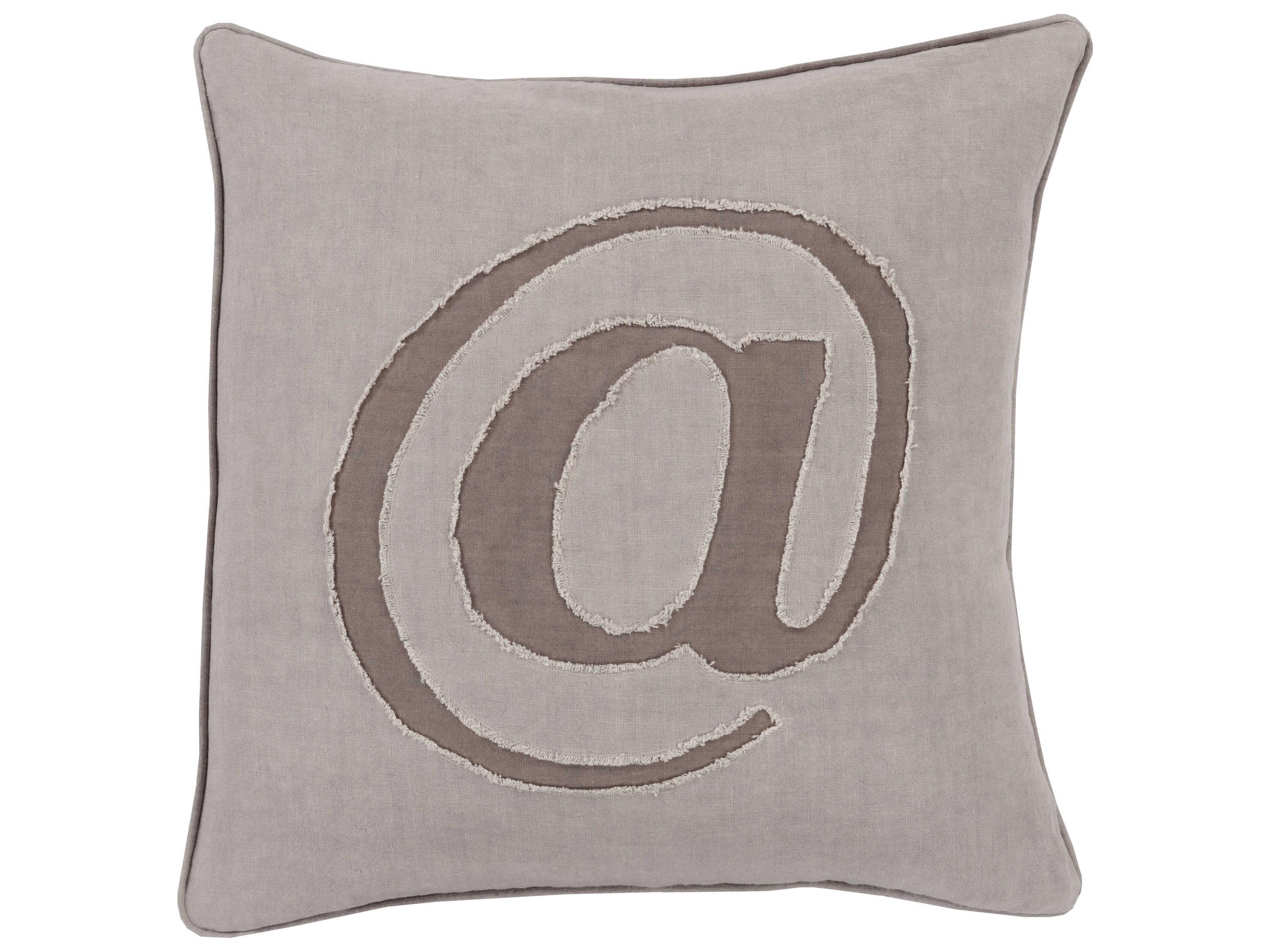 Linen Text Charcoal Pillow
