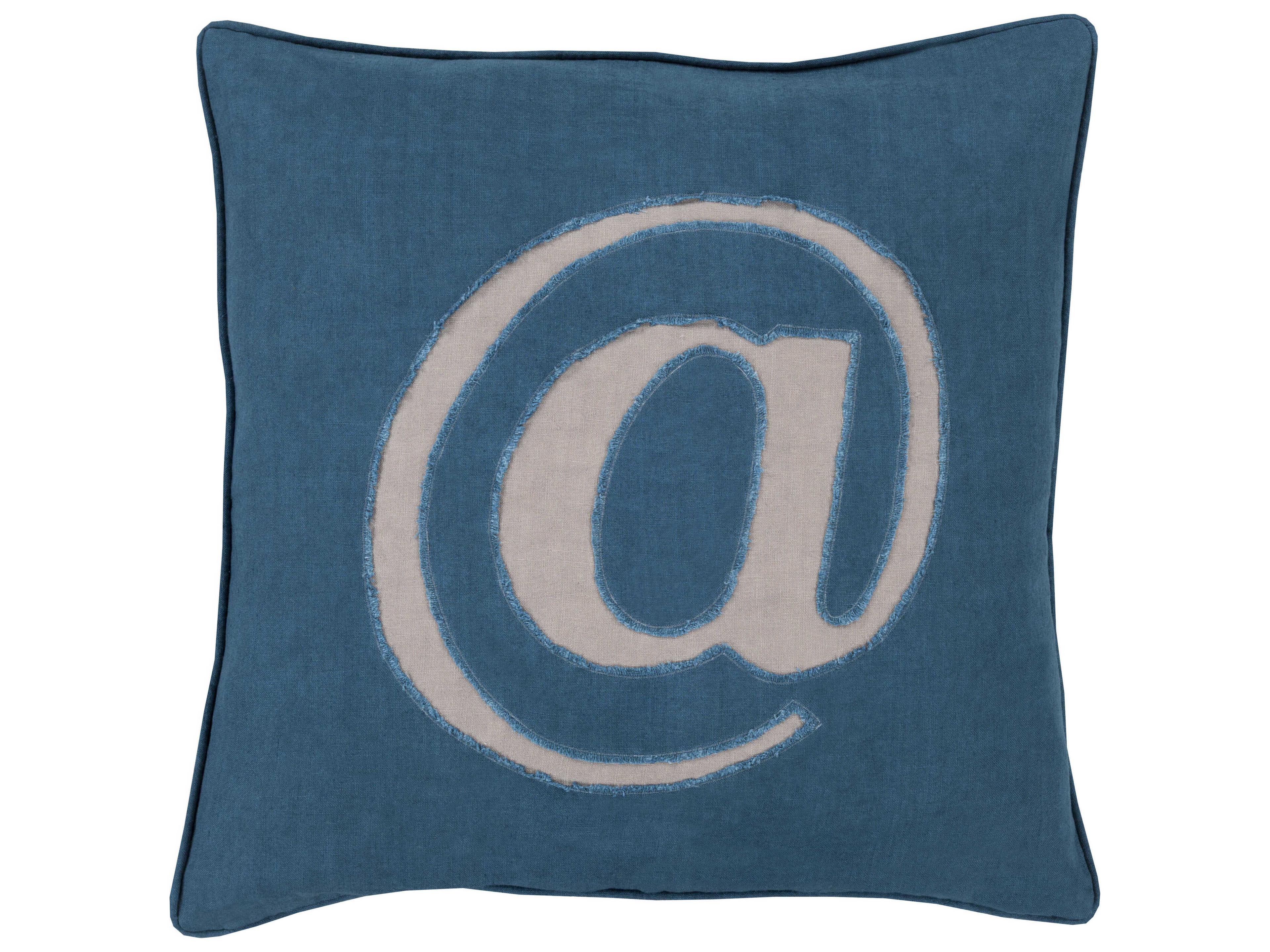Linen Text Dark Blue Pillow