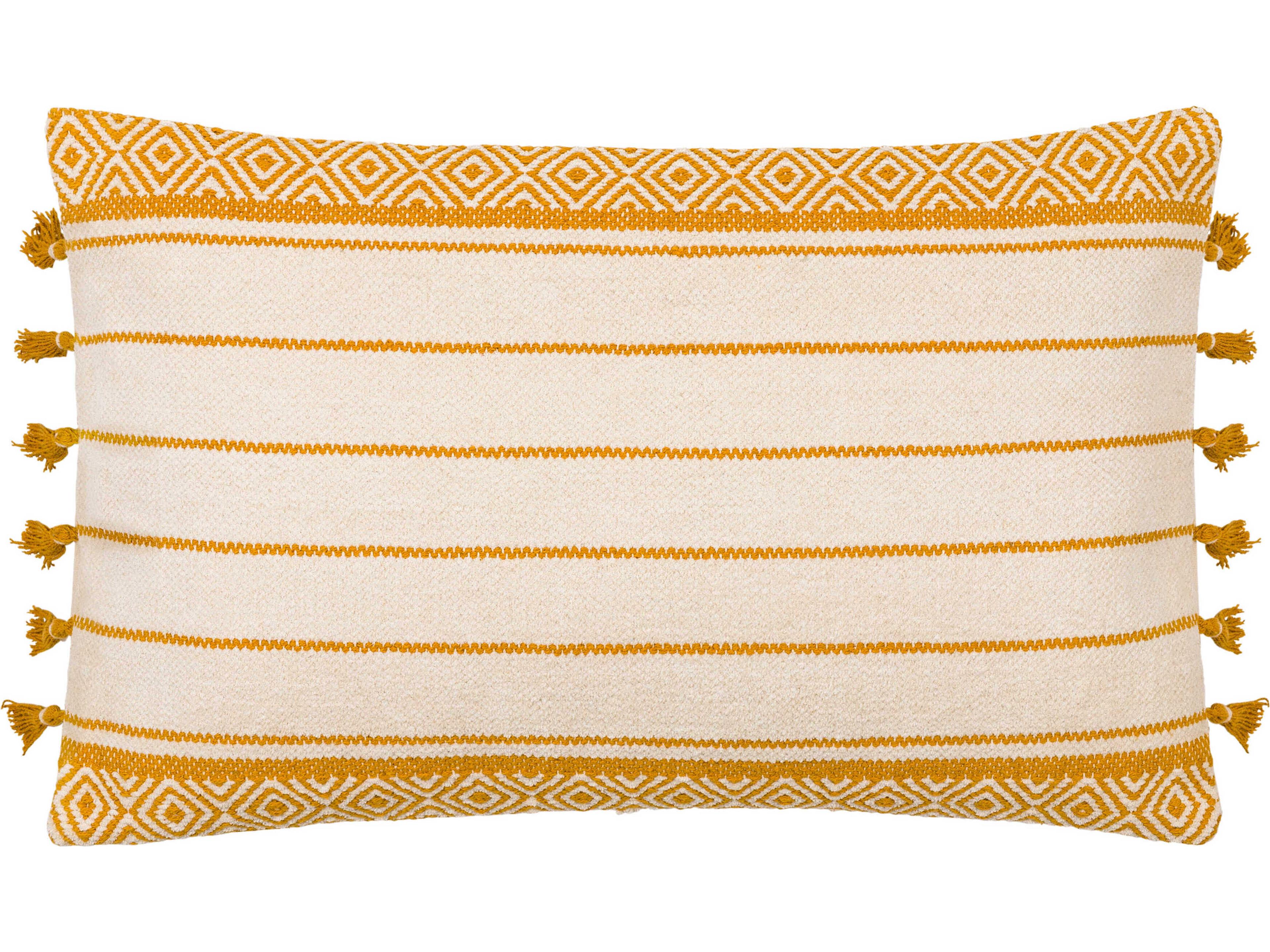 Layton White / Orange Pillow