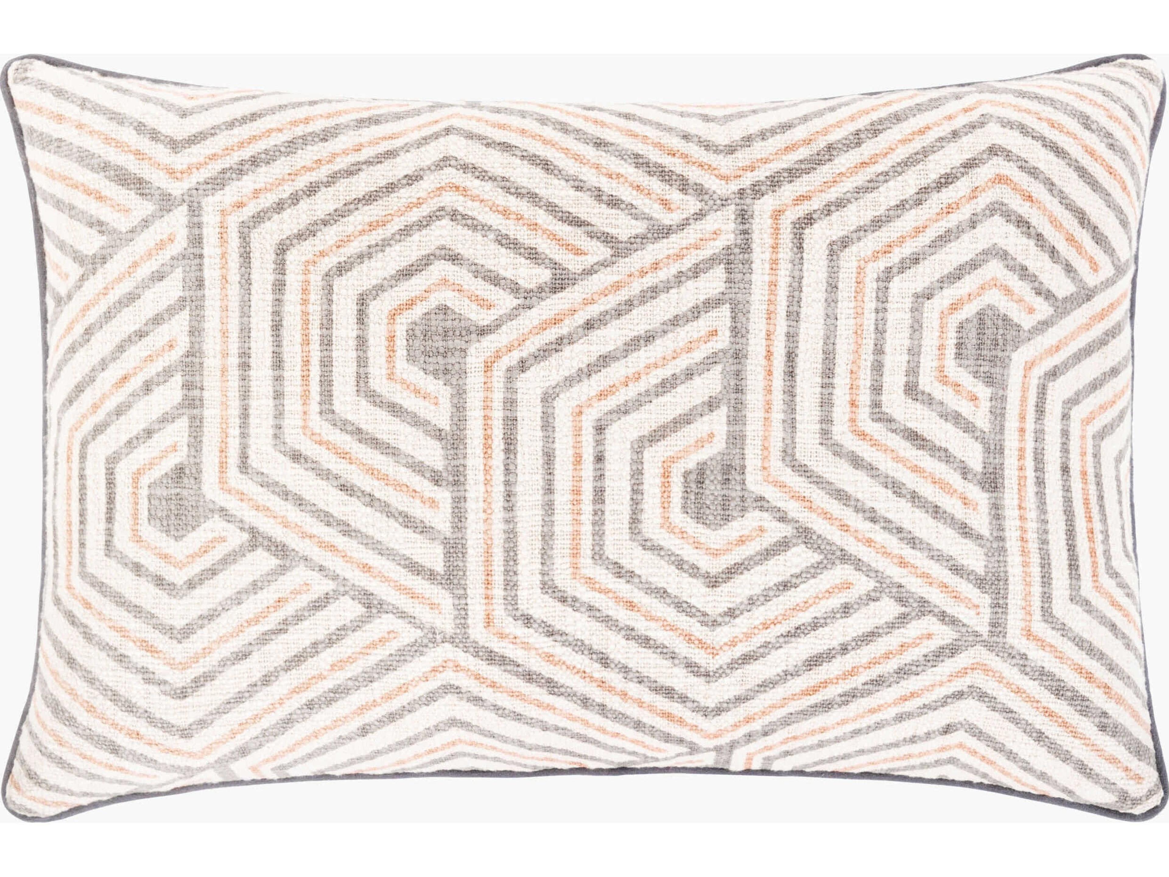 Mila Ivory / Tan / Gray Pillow