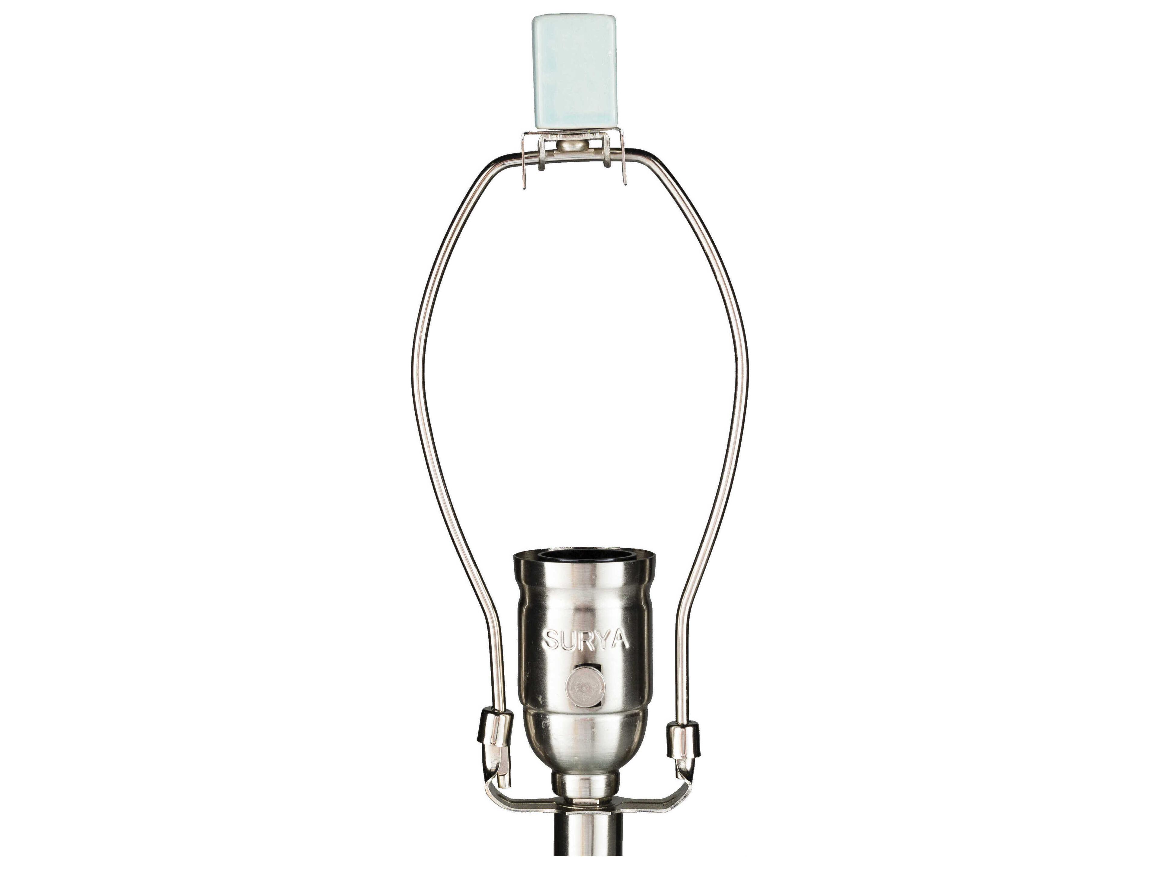 Surya Malloy Aqua Ivory Linen Blue Buffet Lamp