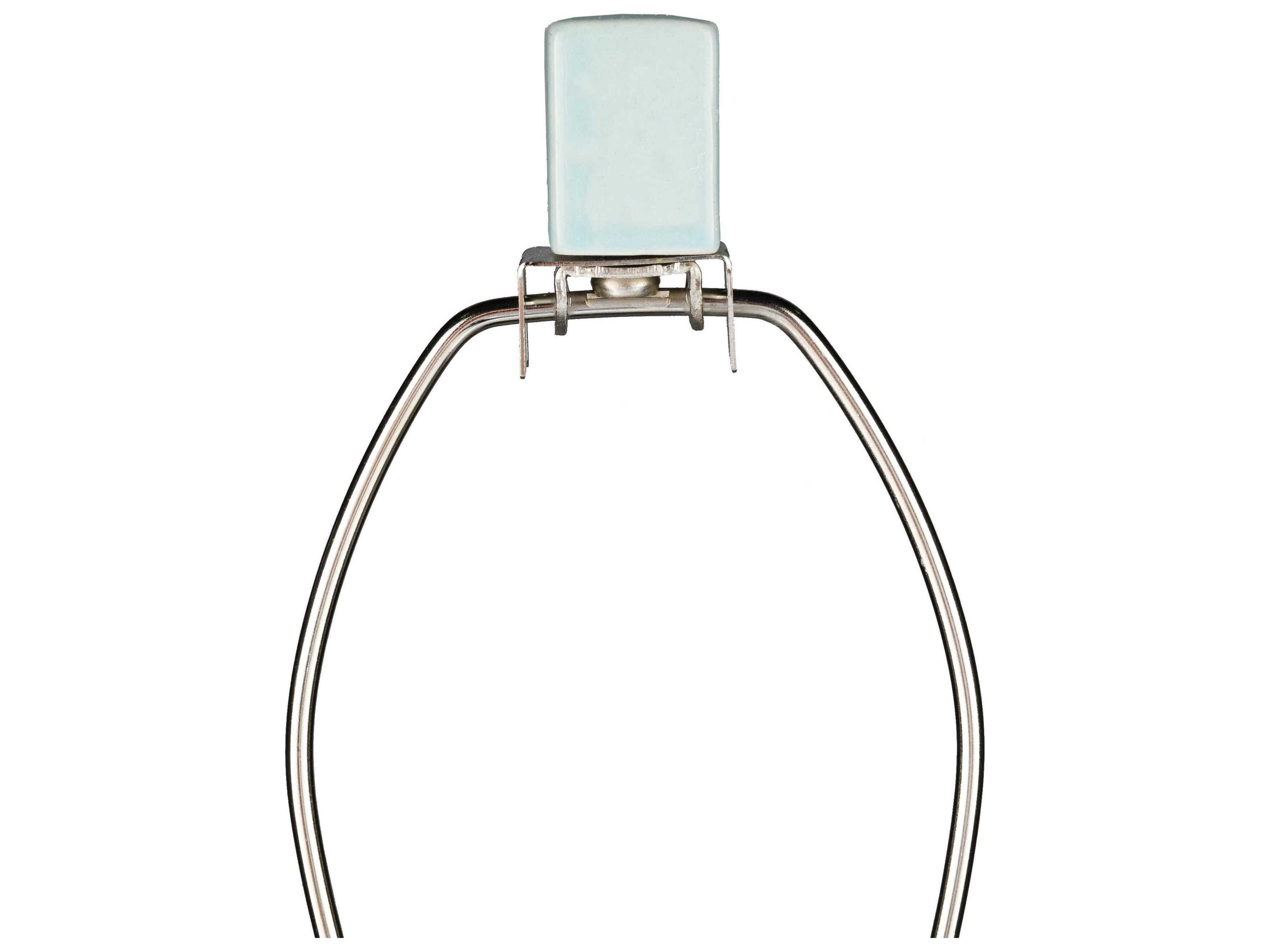 Surya Malloy Aqua Ivory Linen Blue Buffet Lamp