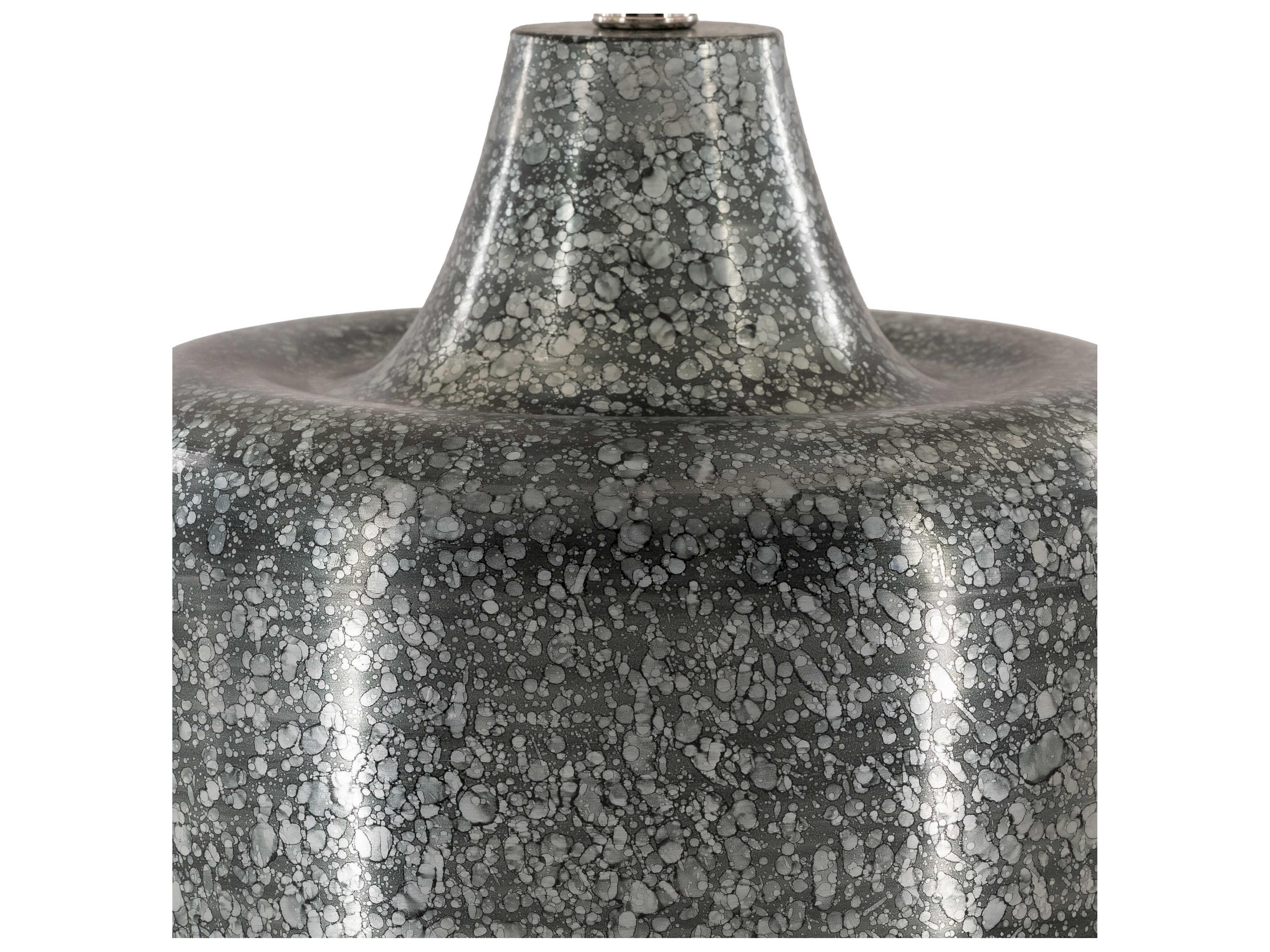 Surya Micah Gray White Cotton Table Lamp