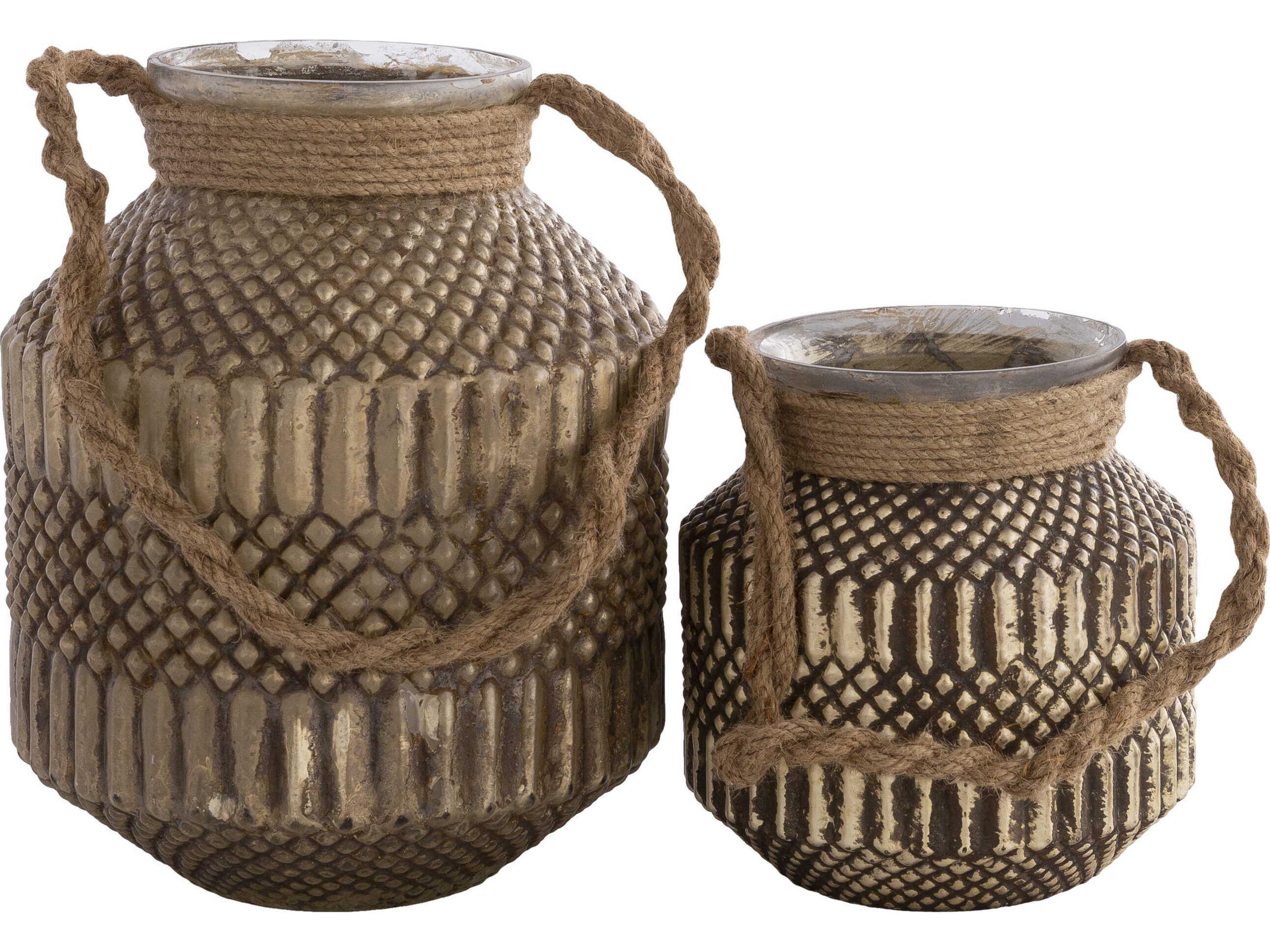 Mehndi Brown Lantern Set of 2
