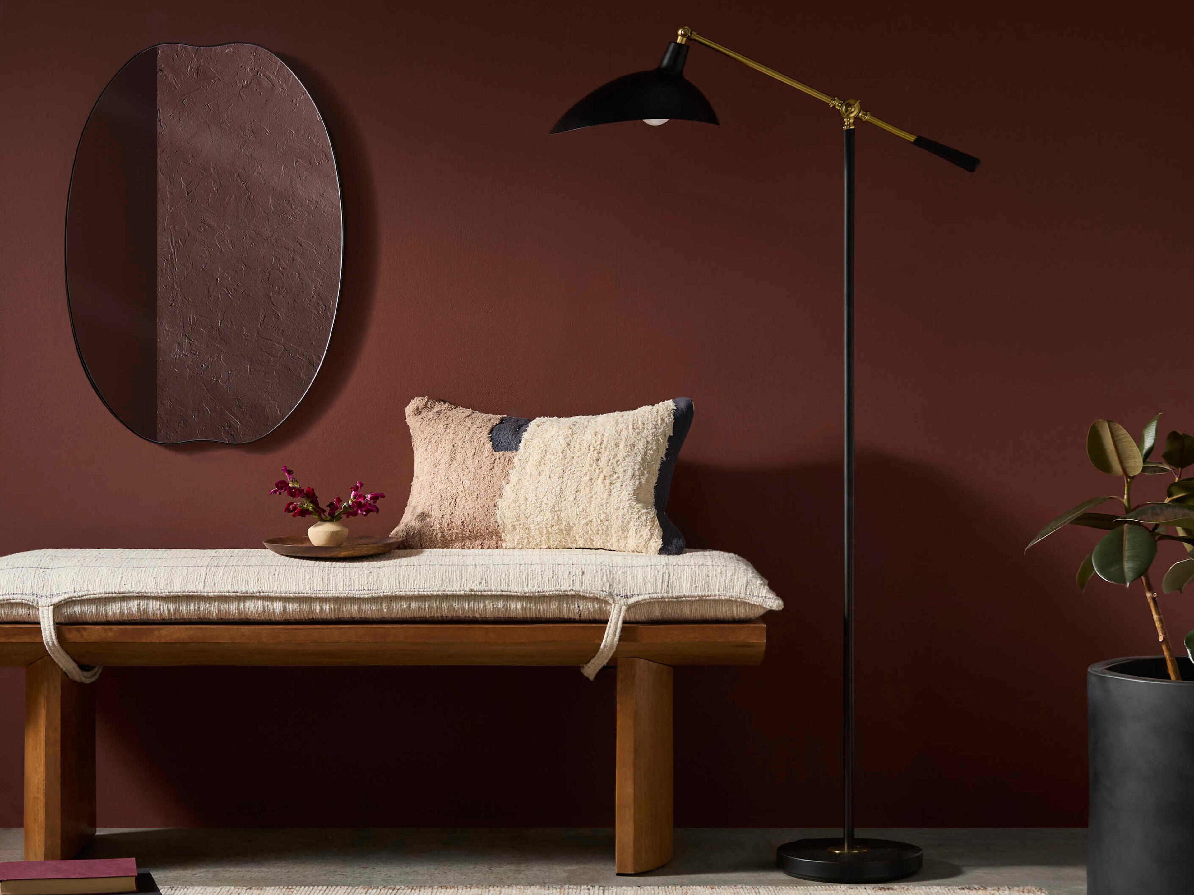 Surya Miro Brown Accent Bench