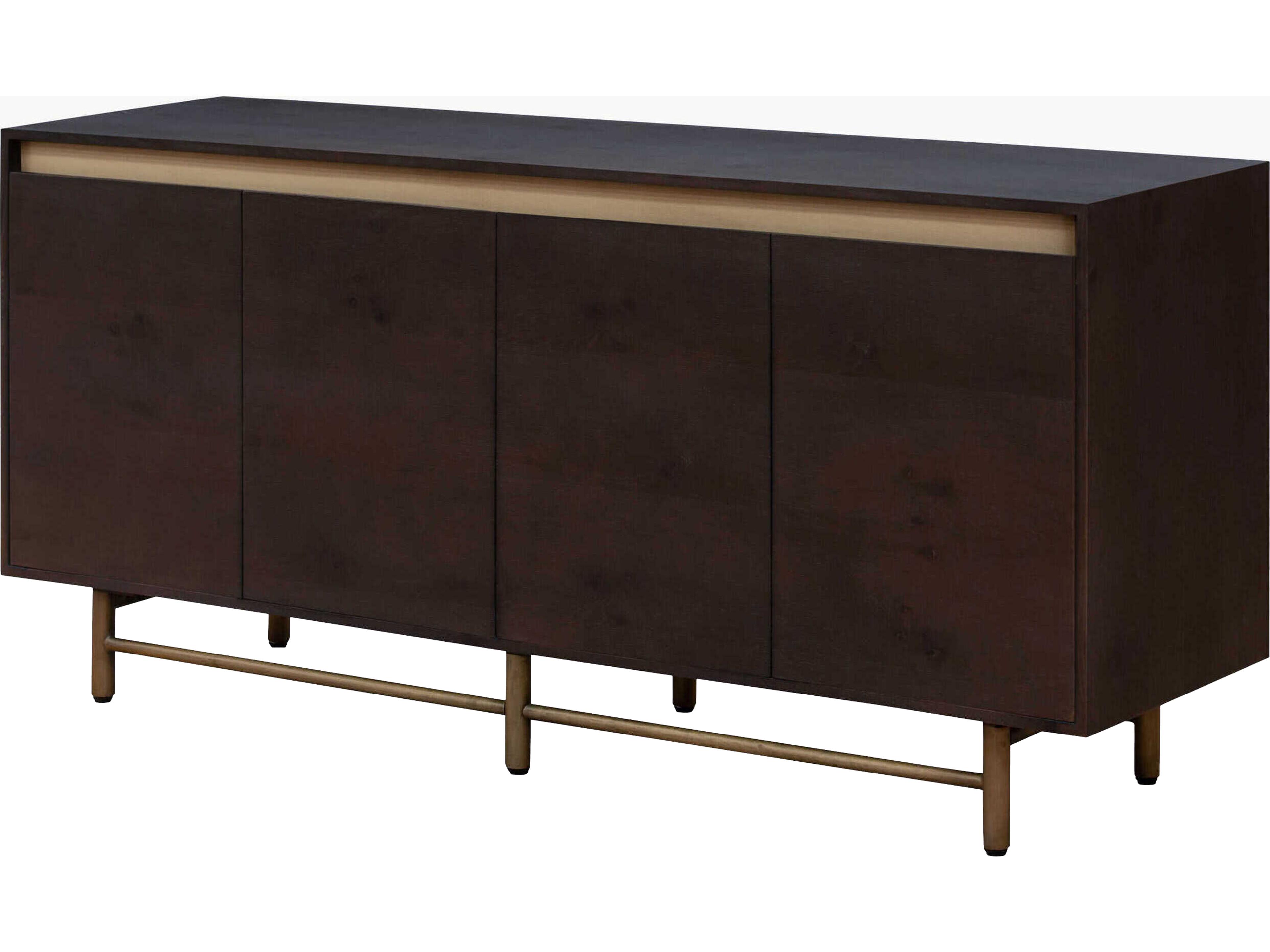 Molander 64" Brown Metallic Brass Sideboard