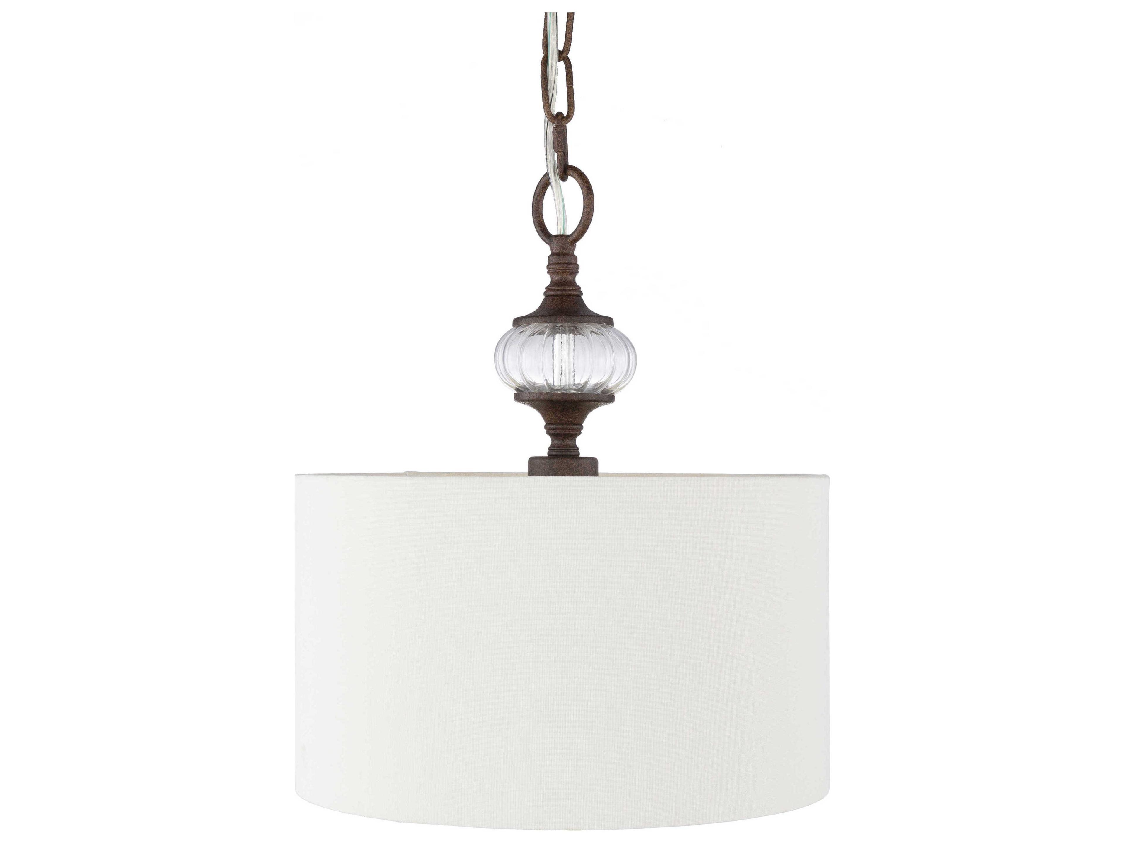 Maliyah 1-Light Rust White Pendant
