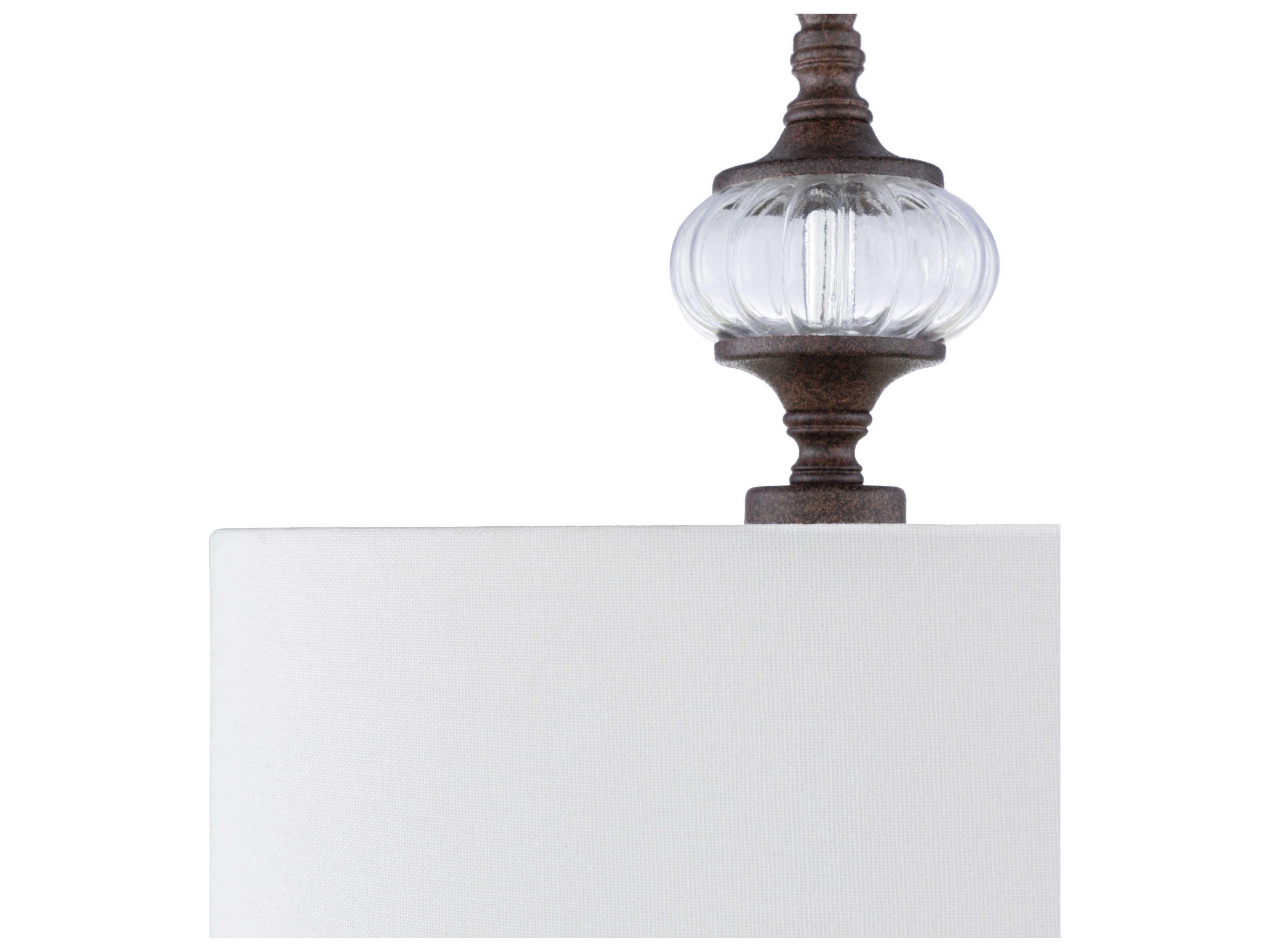 Surya Maliyah 1-Light Rust White Pendant