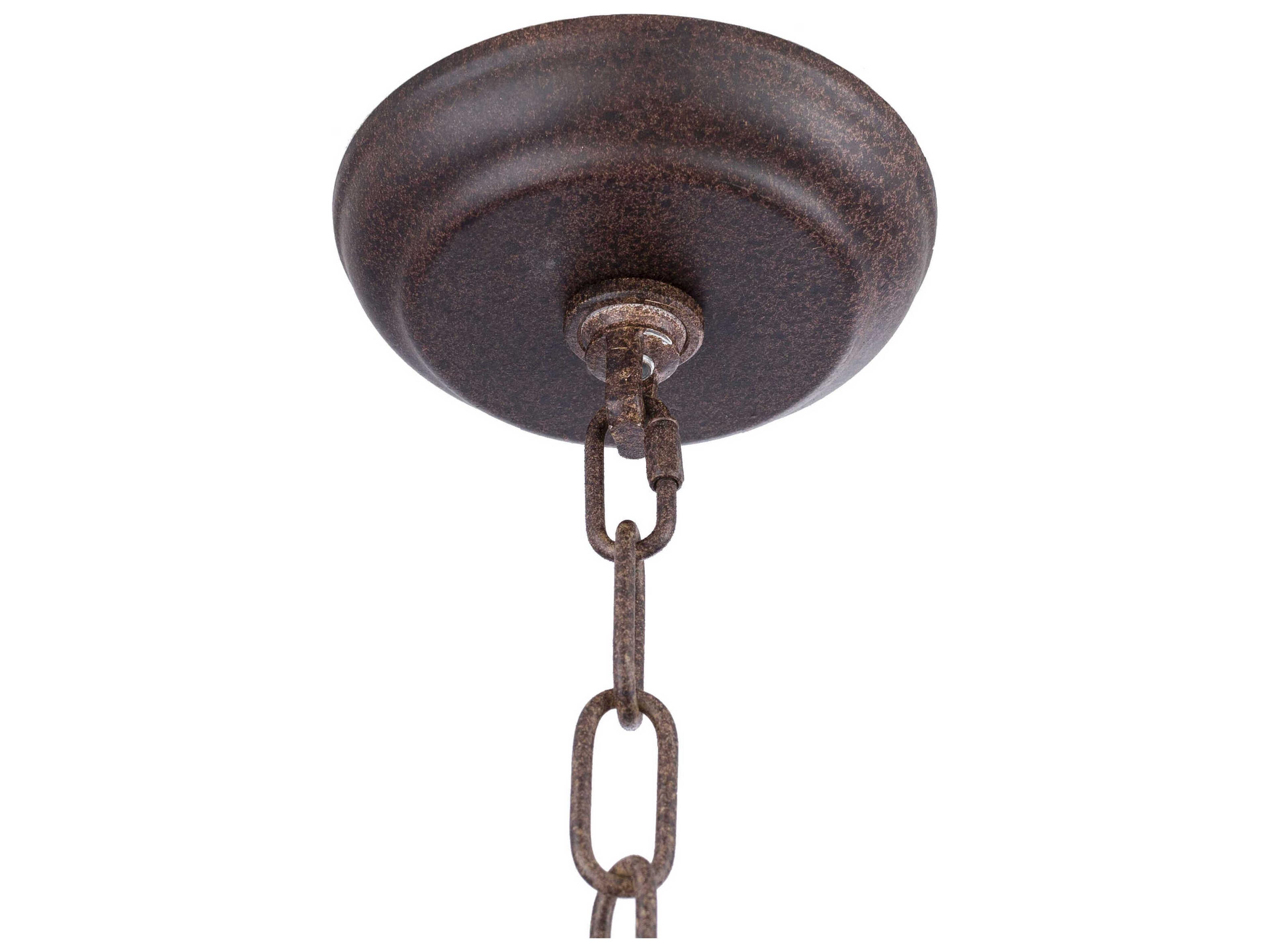 Surya Maliyah 1-Light Rust White Pendant