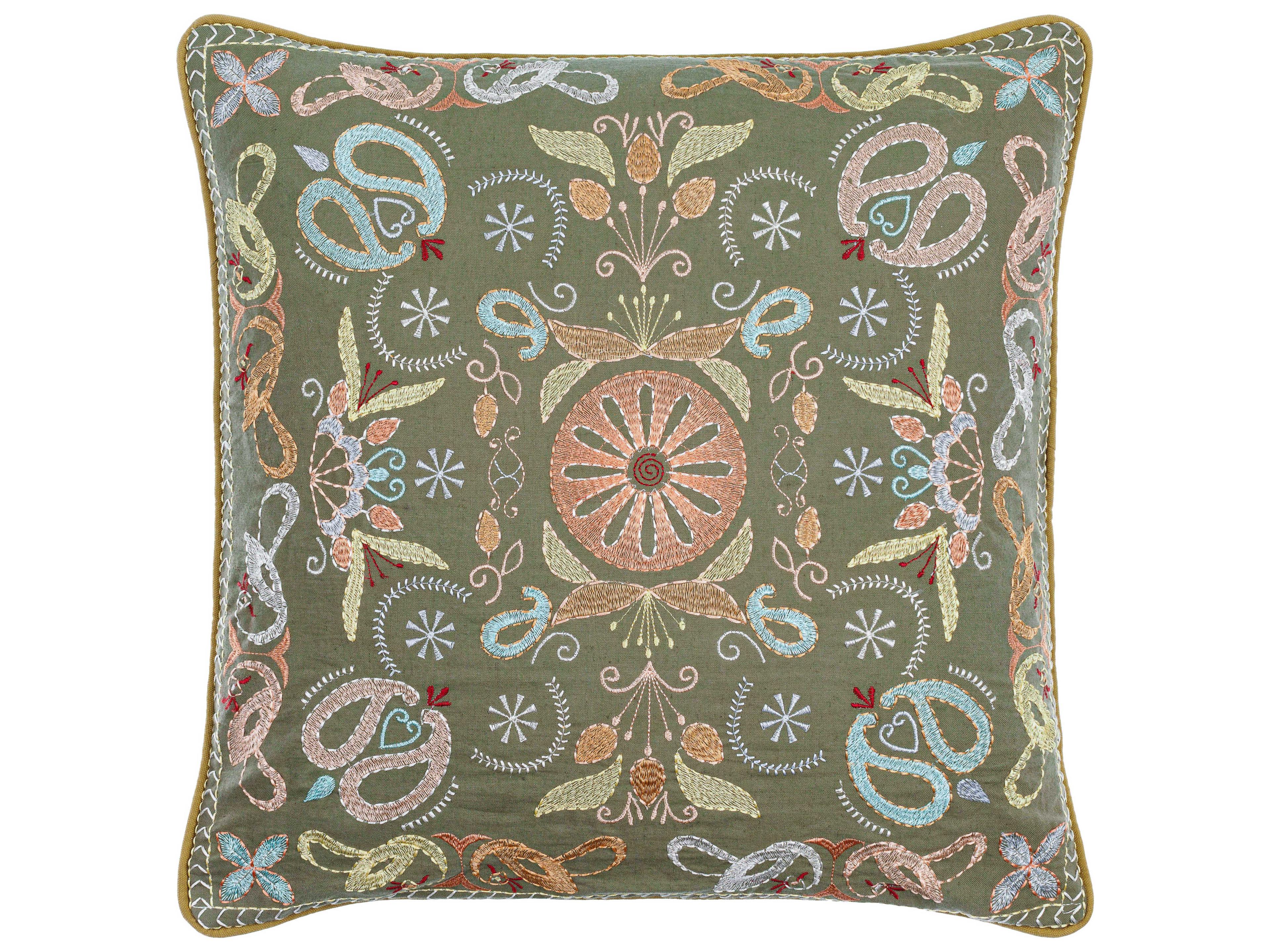 Surya Millie Kay Olive Green Pillow