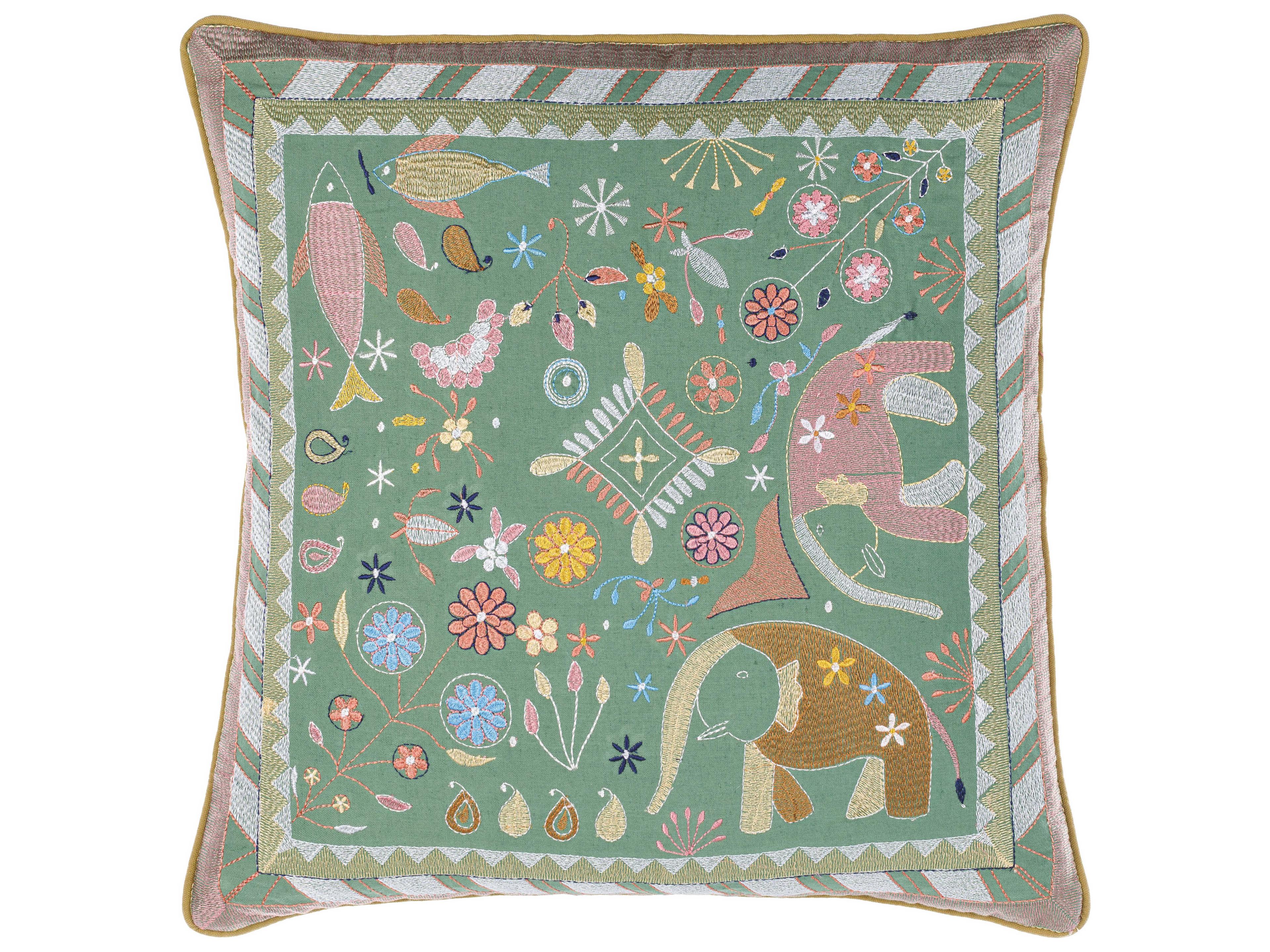 Surya Millie Kay Sage Green Pillow