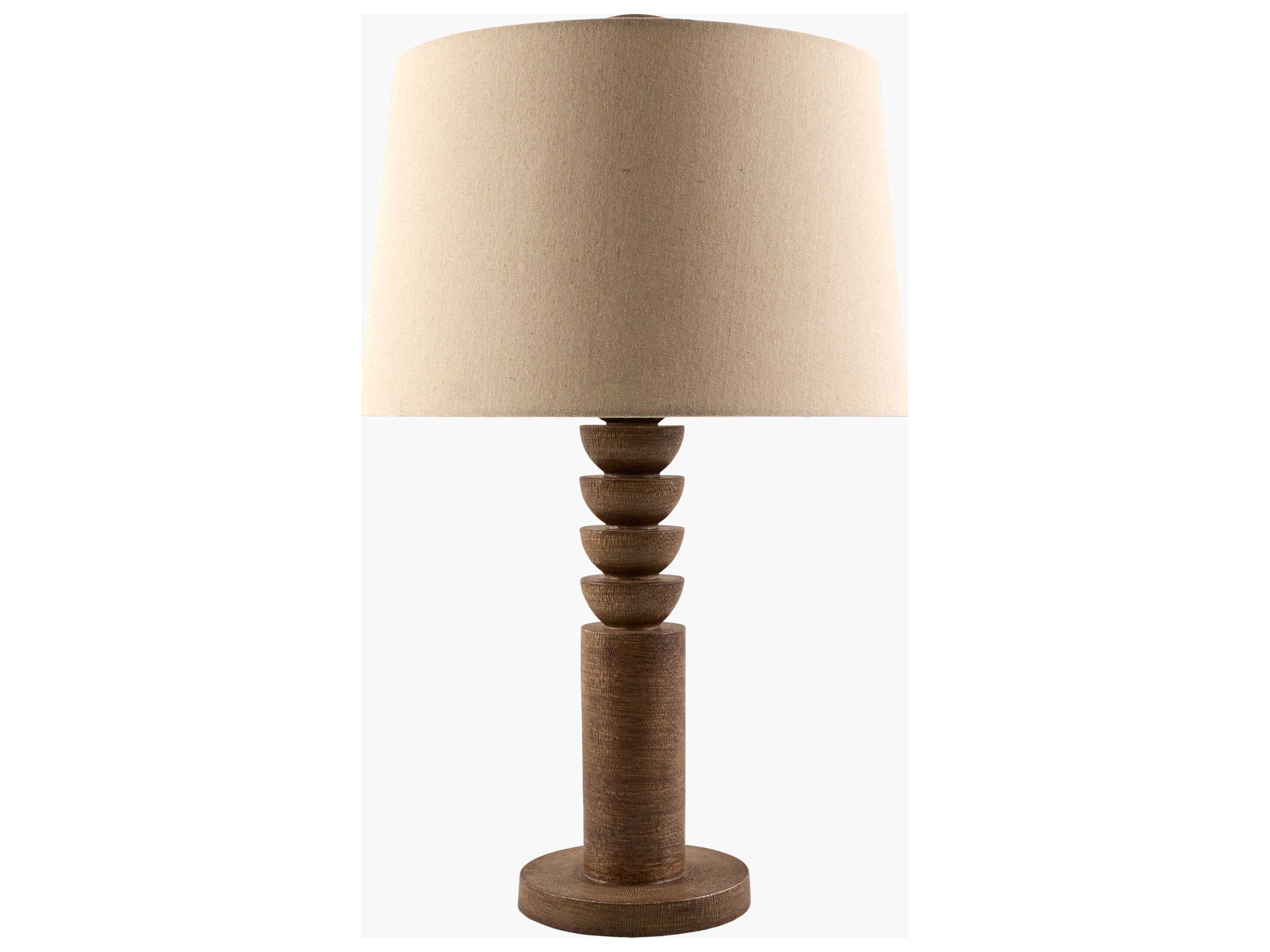 Munisip Brown Wheat Linen Buffet Lamp