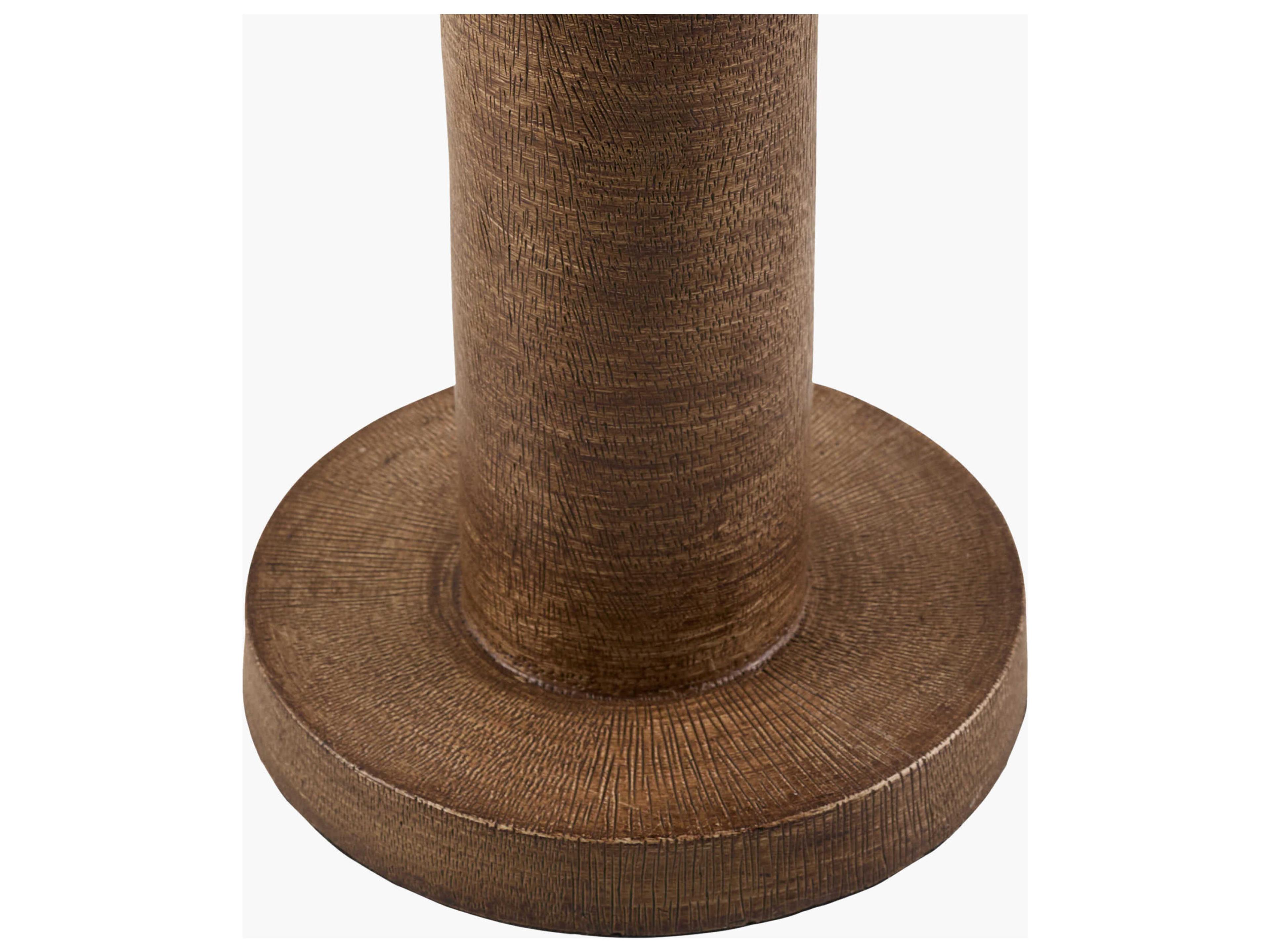 Surya Munisip Brown Wheat Linen Buffet Lamp