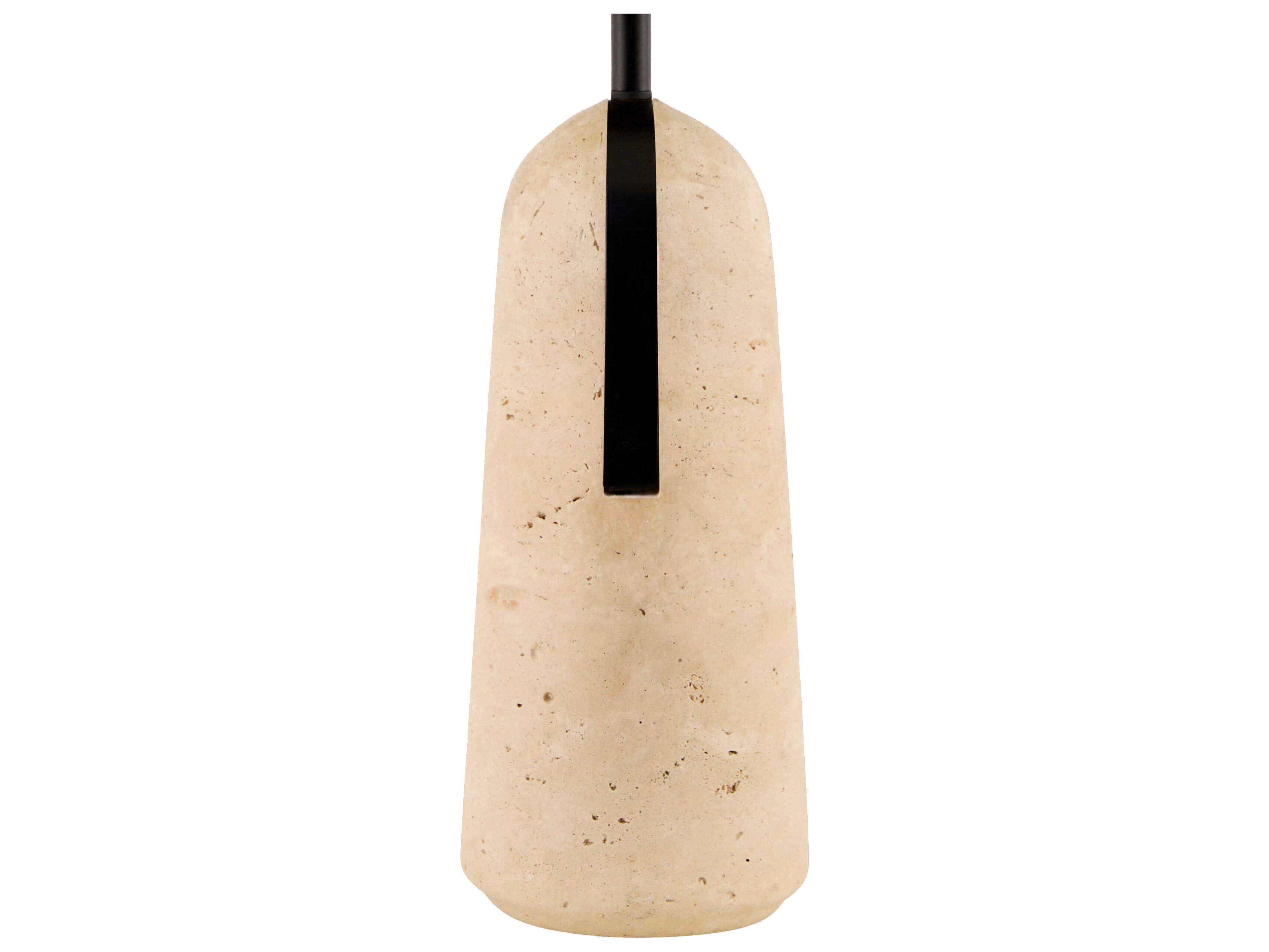 Surya Mopti Brown White Linen Table Lamp