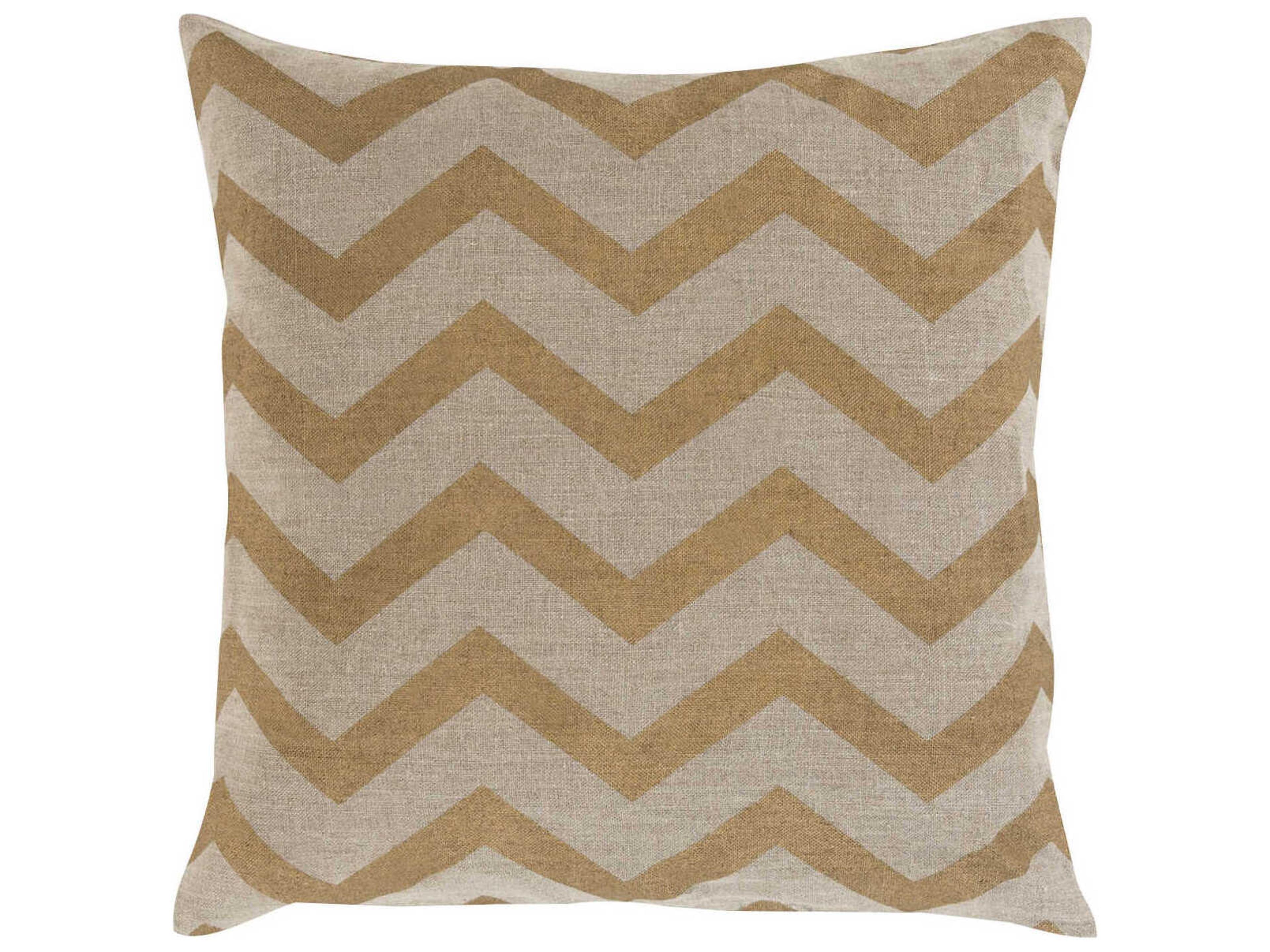 Metallic Stamped Metallic Gold Pillow