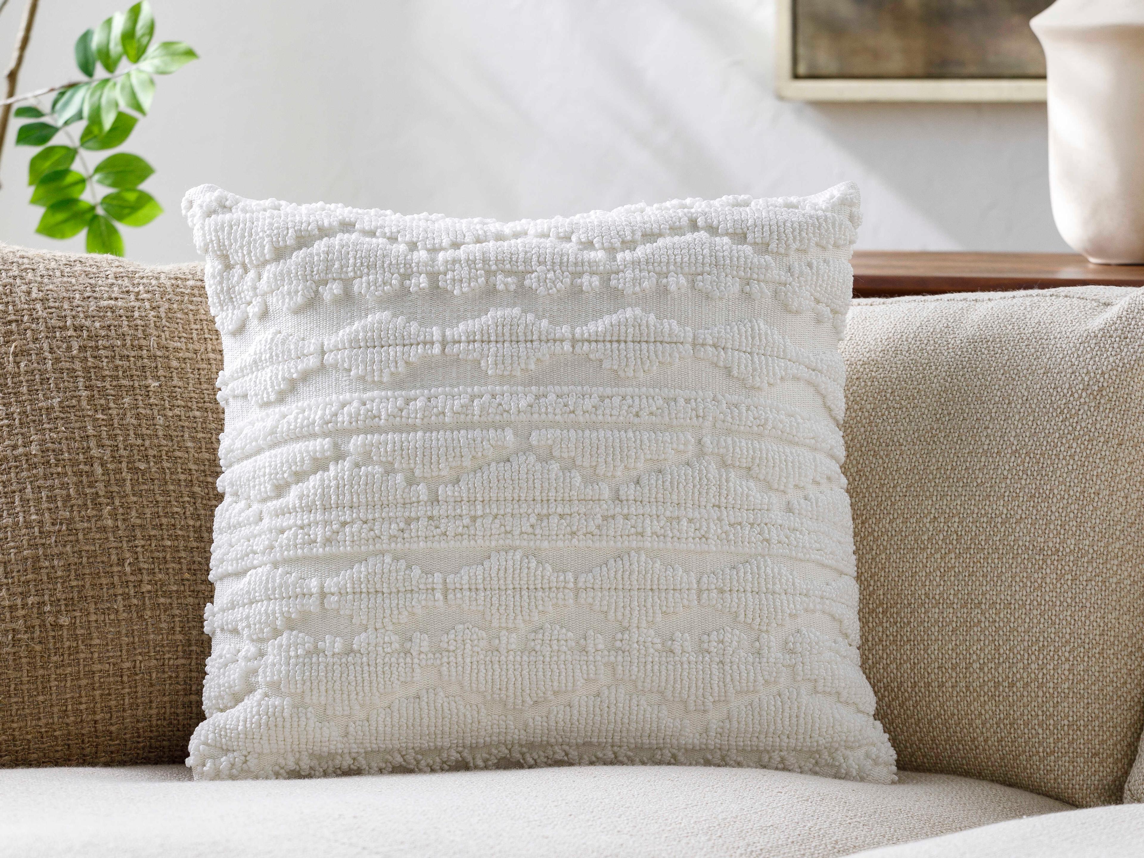 Surya Matthew White Pillow
