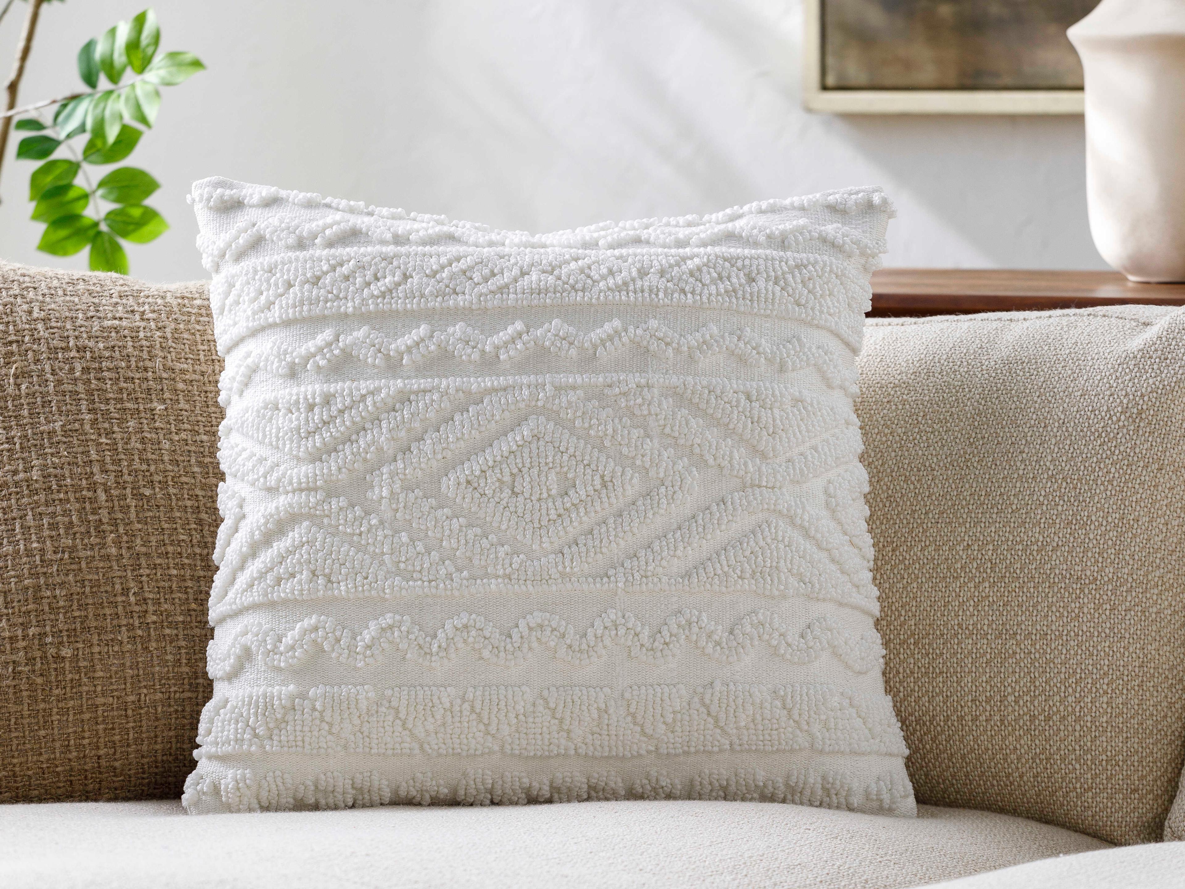 Surya Matthew White Pillow