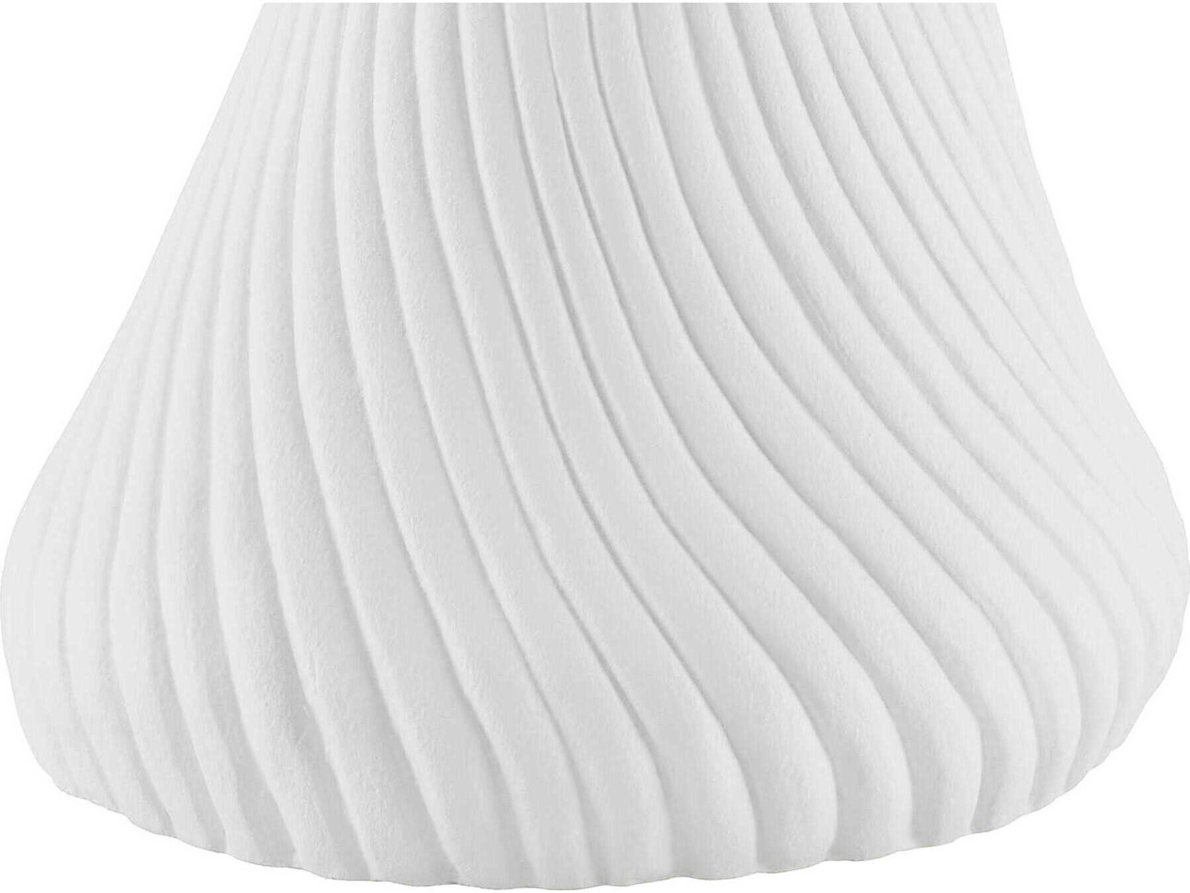 Surya Mervans White Brown Rattan Buffet Lamp