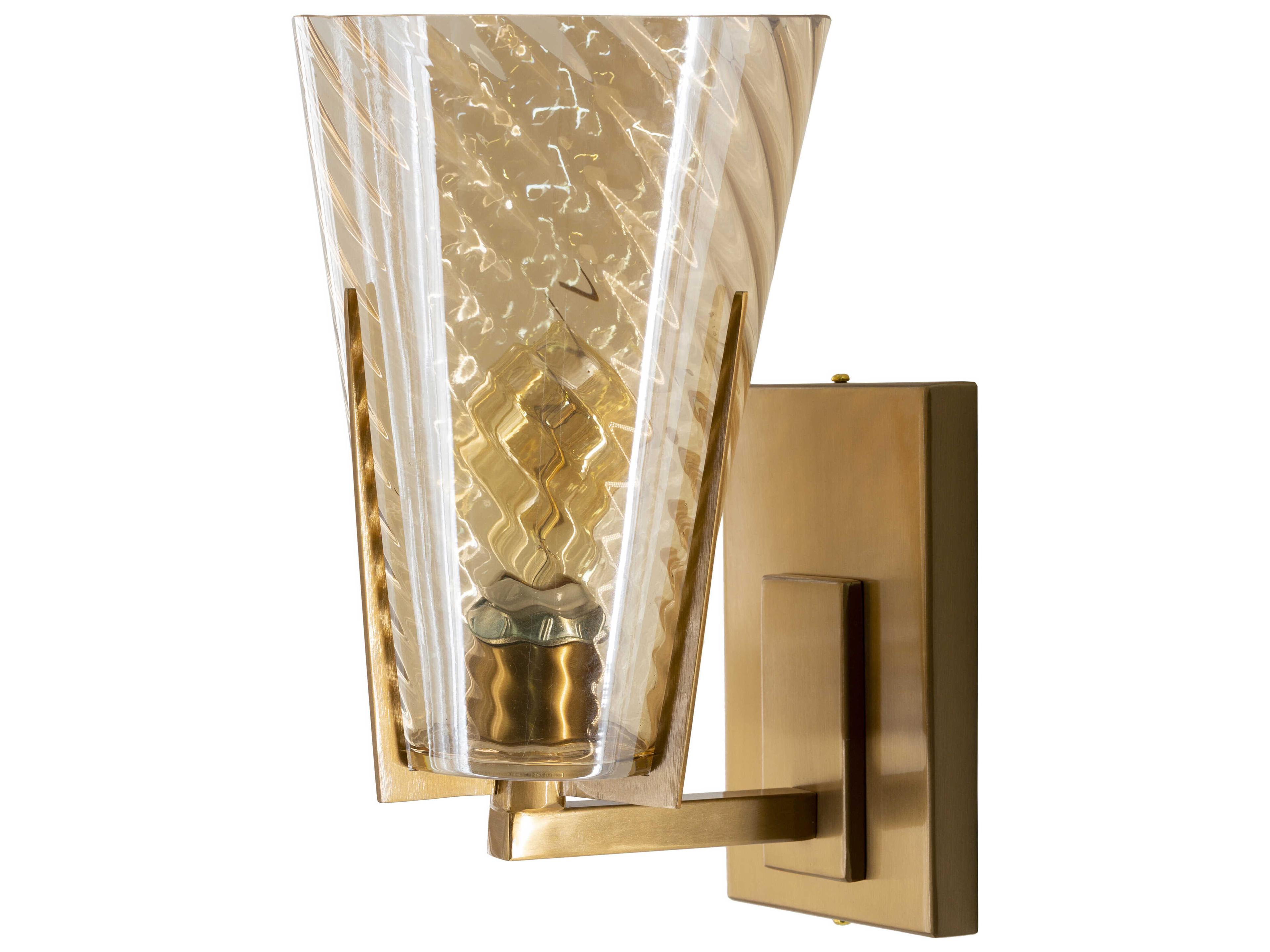 Surya Maxton 1-Light Metallic Brass Wall Sconce