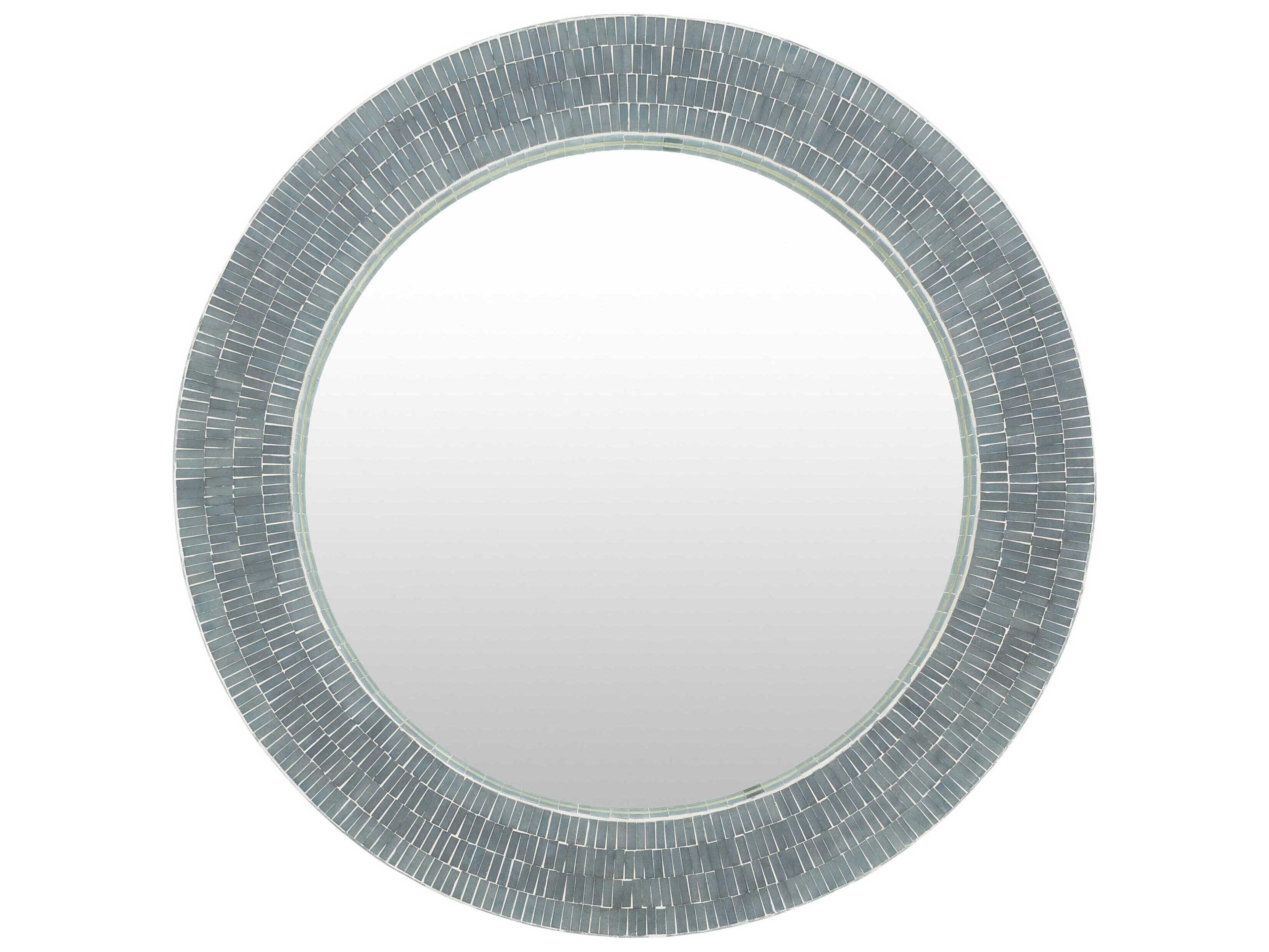 Natalia Gray Round Wall Mirror