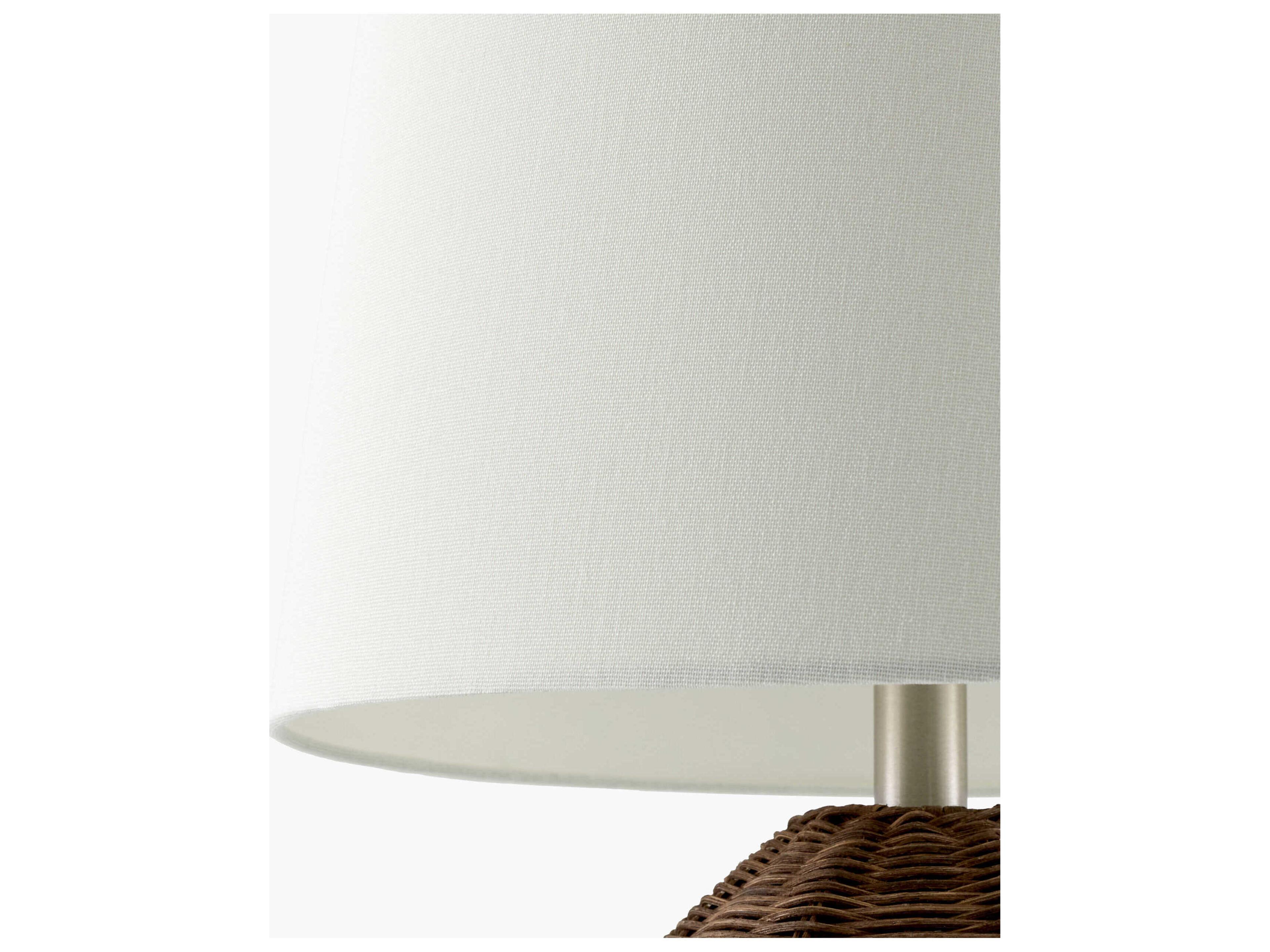 Surya Nagua Brown White Linen Brass Table Lamp