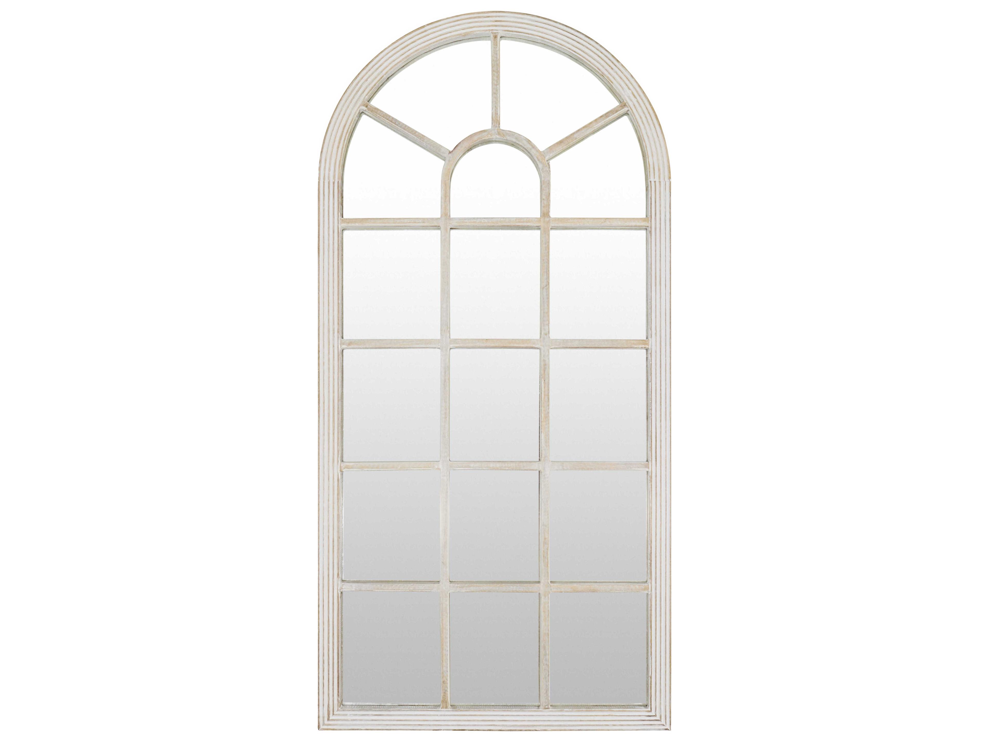 Nahla White Floor Mirror