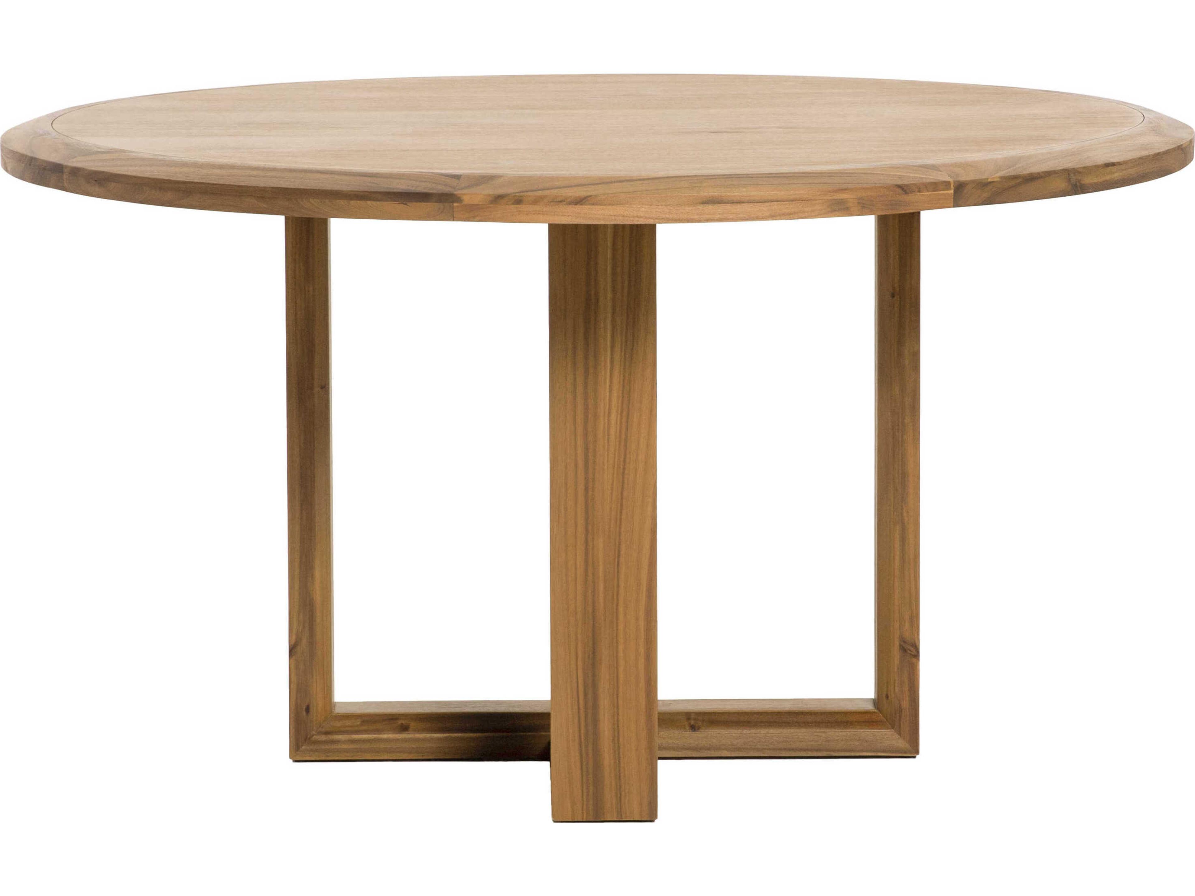 Surya Northbank Round Wood Wheat Dining Table
