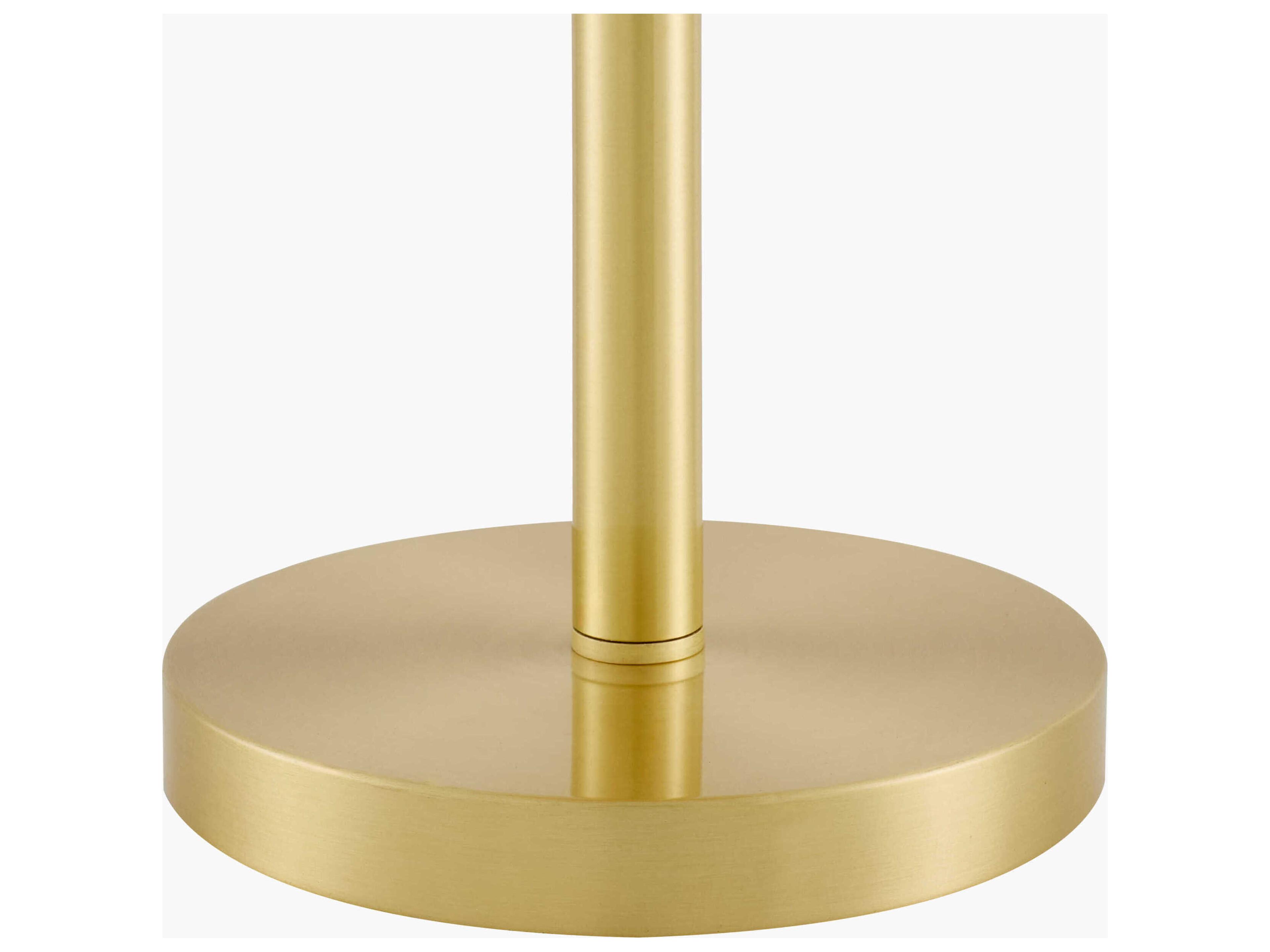 Surya Nepi Metallic Brass Beige Linen Buffet Lamp