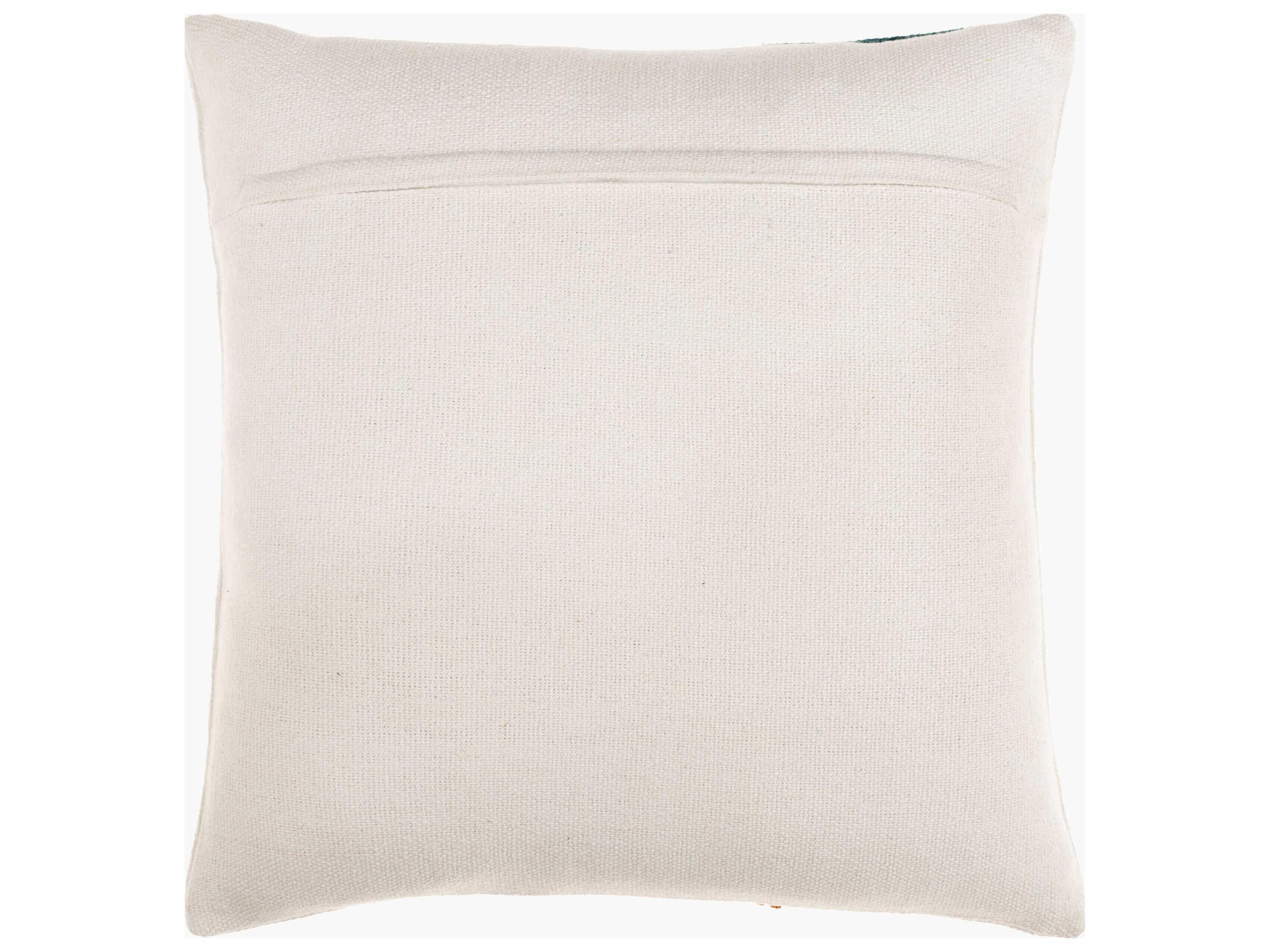 Surya Novel Cream / Deep Teal / Beige Pillow