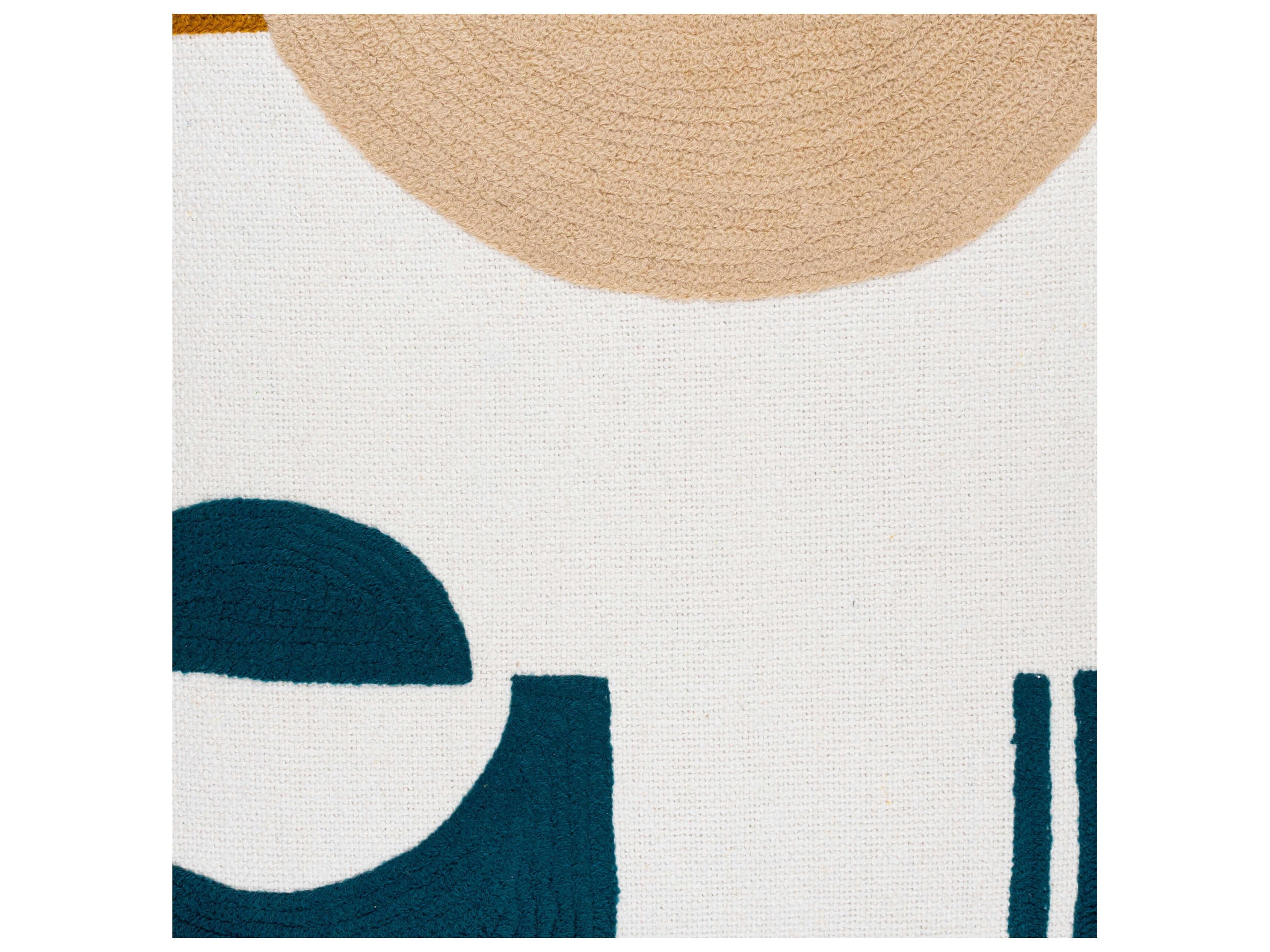 Surya Novel Cream / Deep Teal / Beige Pillow