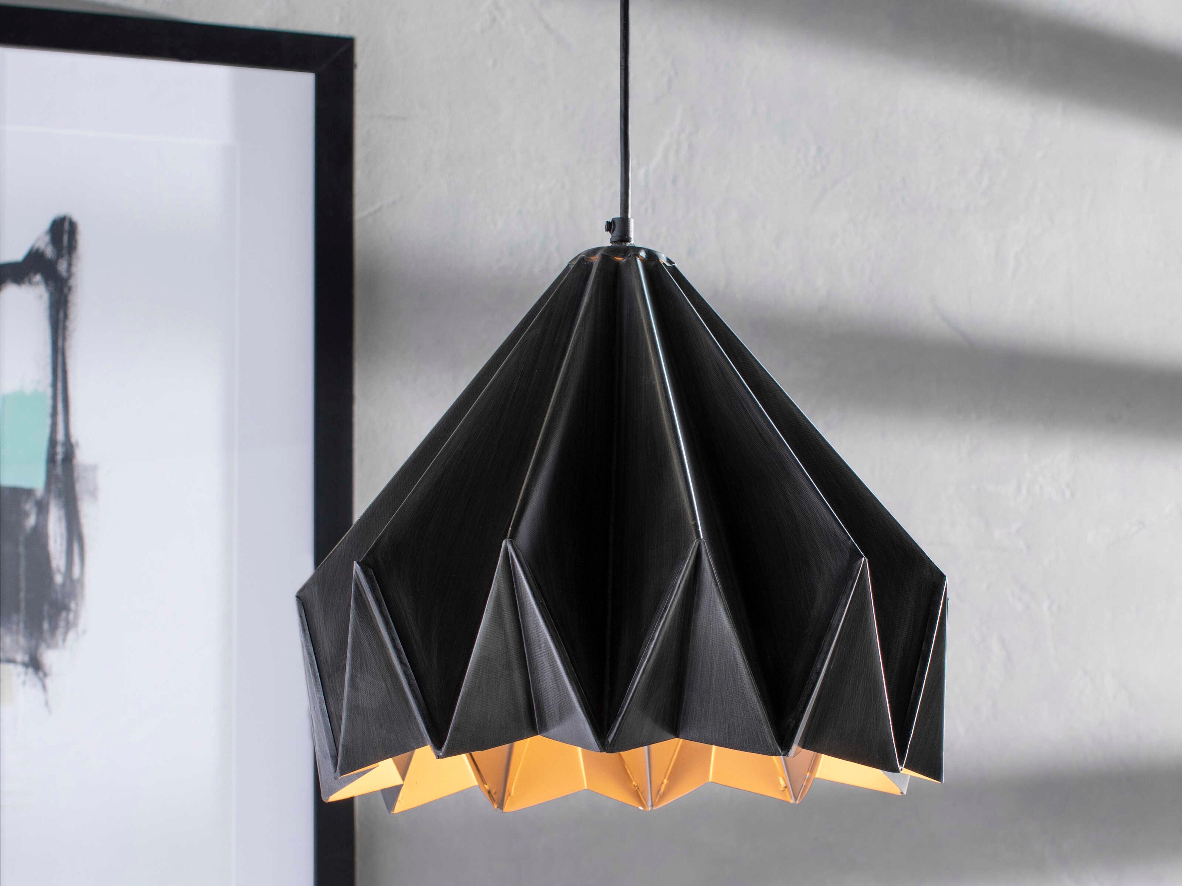 Surya Novara 1-Light Black Geometric Pendant