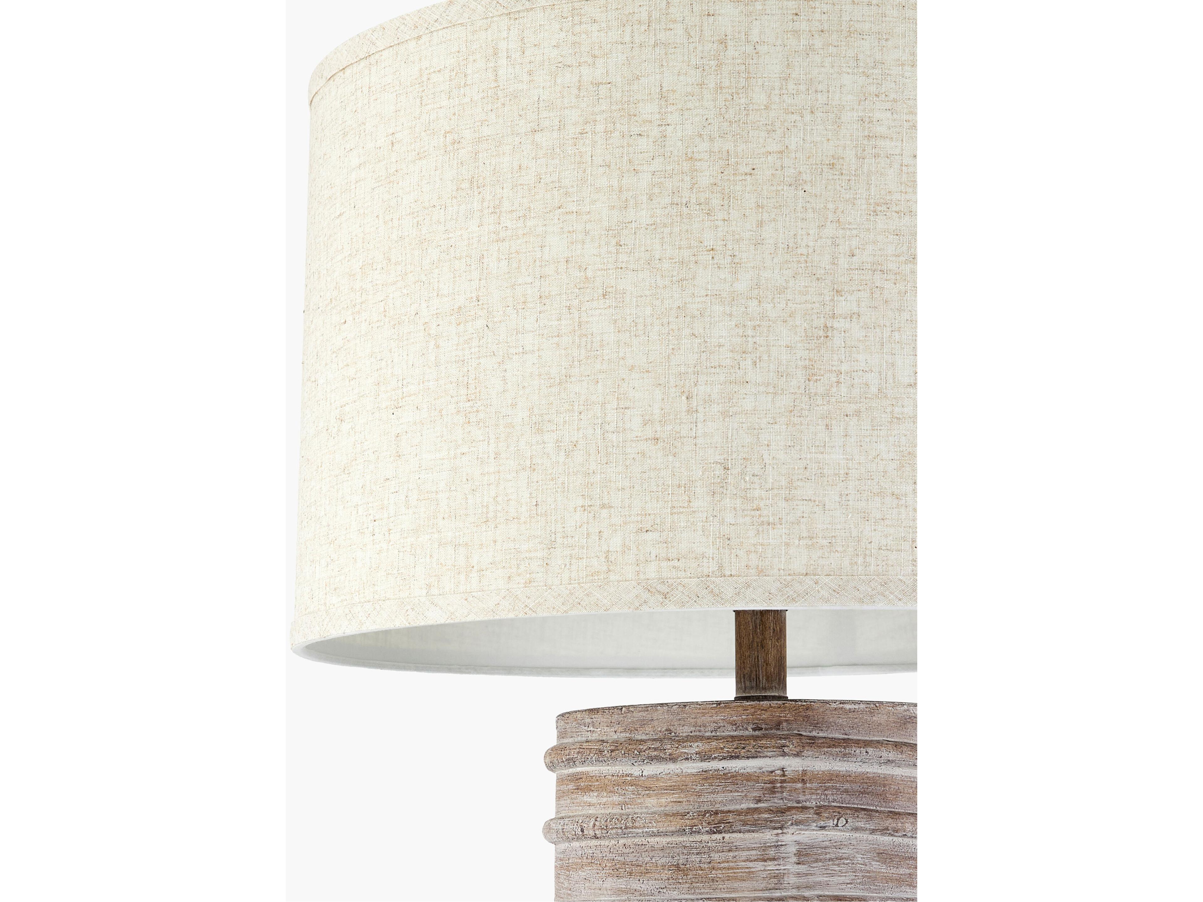 Surya Nexum Dark Brown Wheat Linen Floor Lamp
