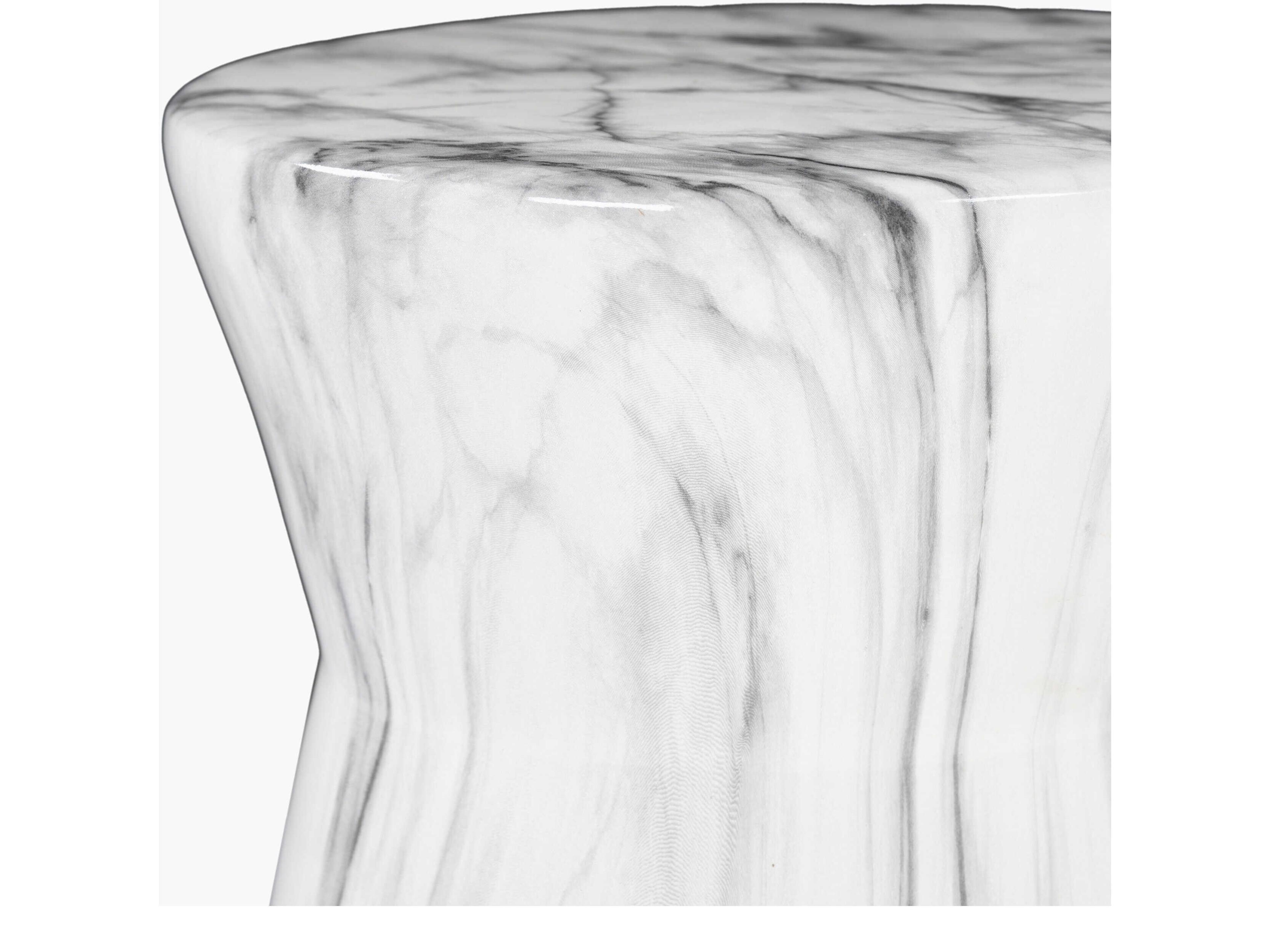 Surya Outdoor Abruzzo Glazed Gray Ceramic Round Garden Stool