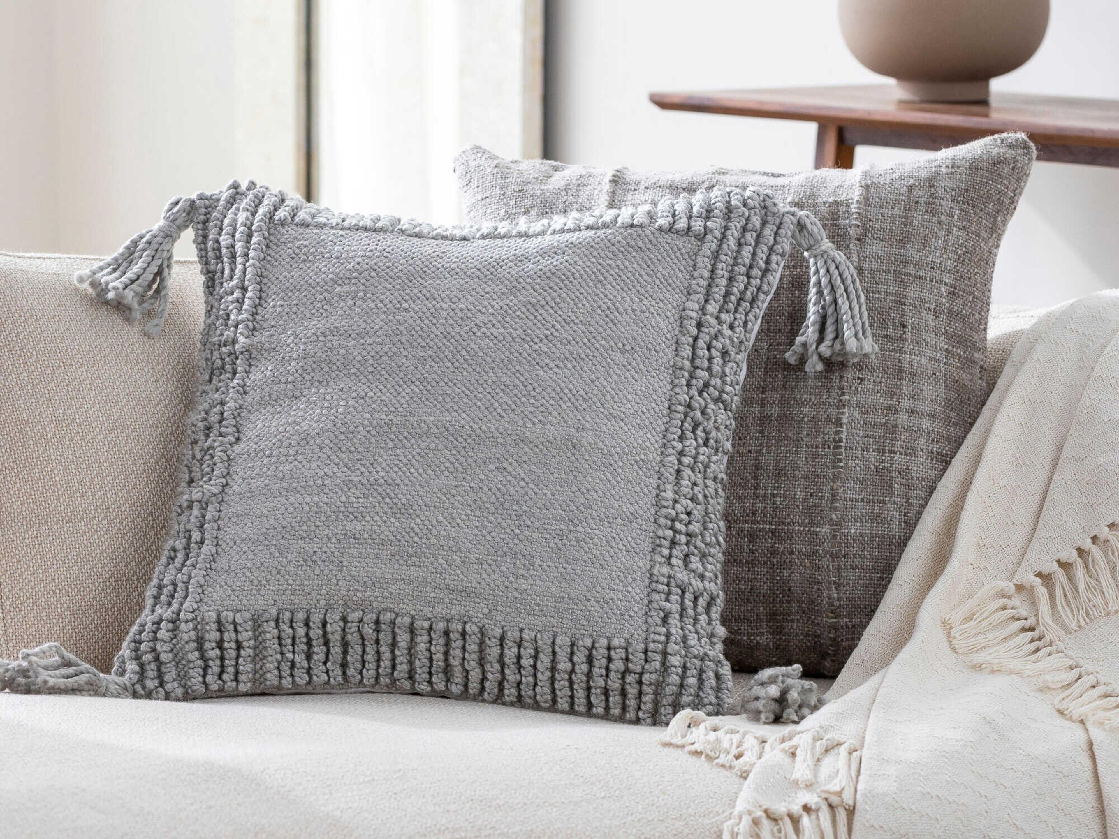 Surya Outdoor Alaric Light Gray Pillow