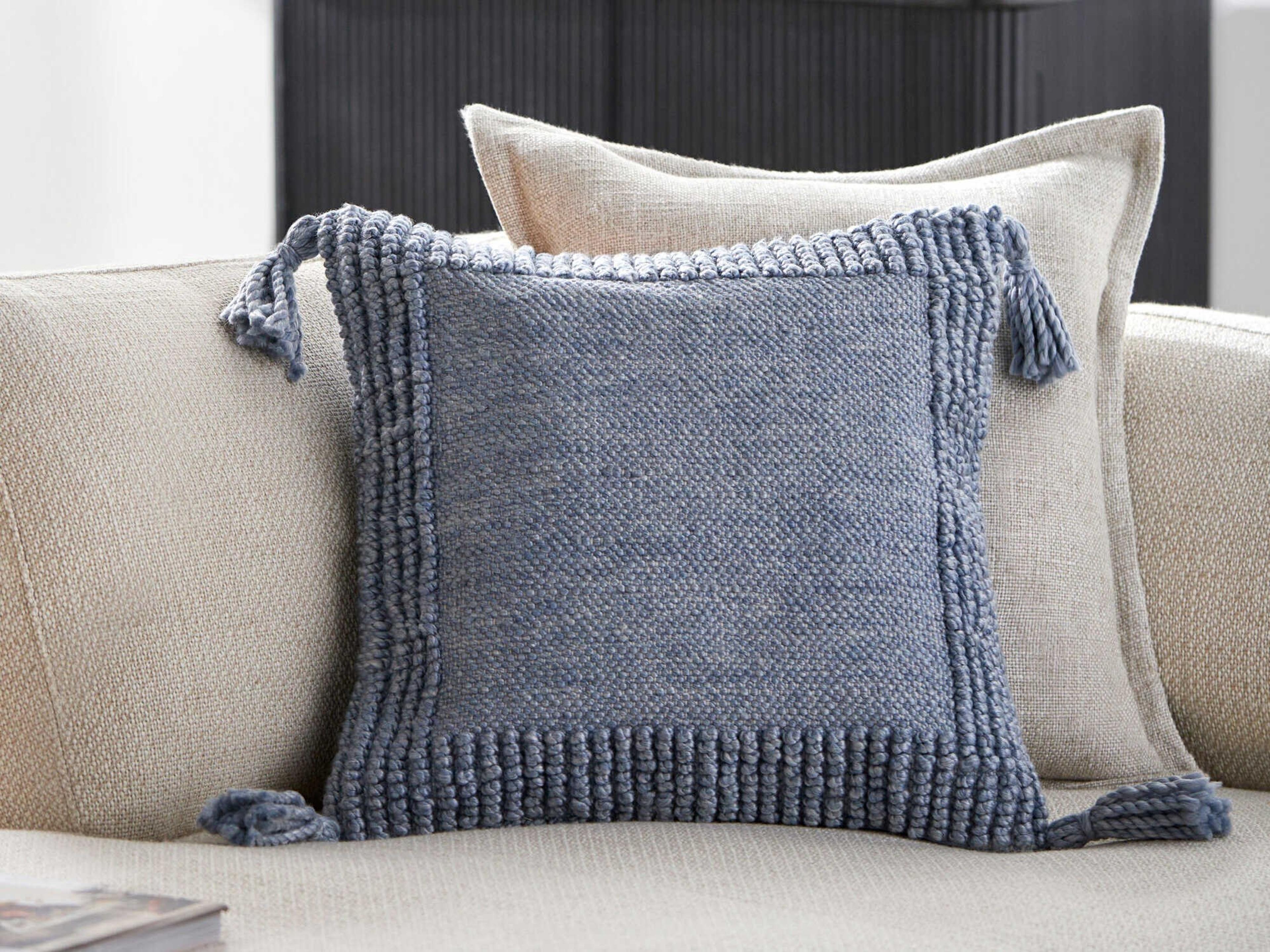 Surya Outdoor Alaric Light Blue Pillow