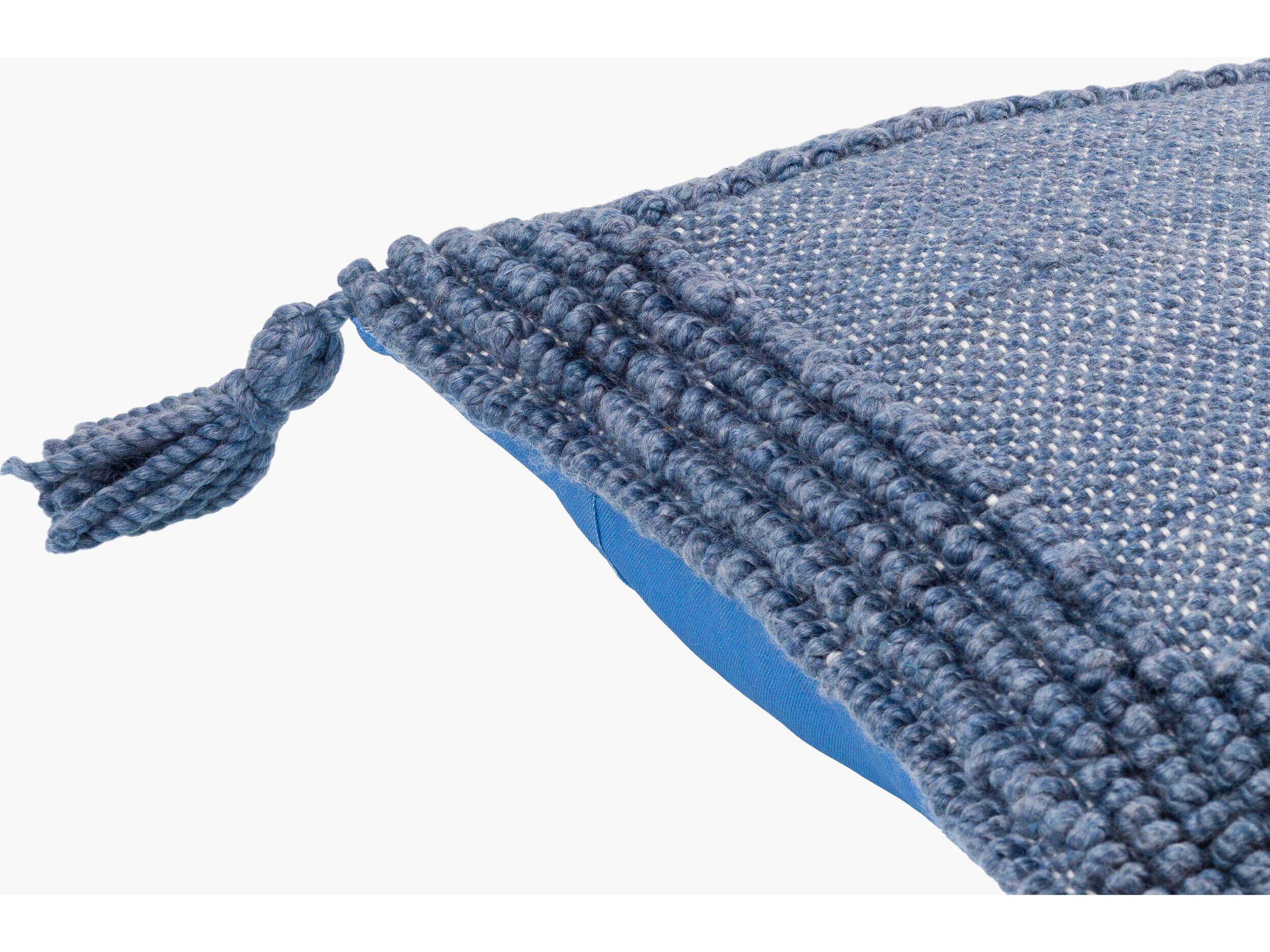 Surya Outdoor Alaric Dark Blue Pillow