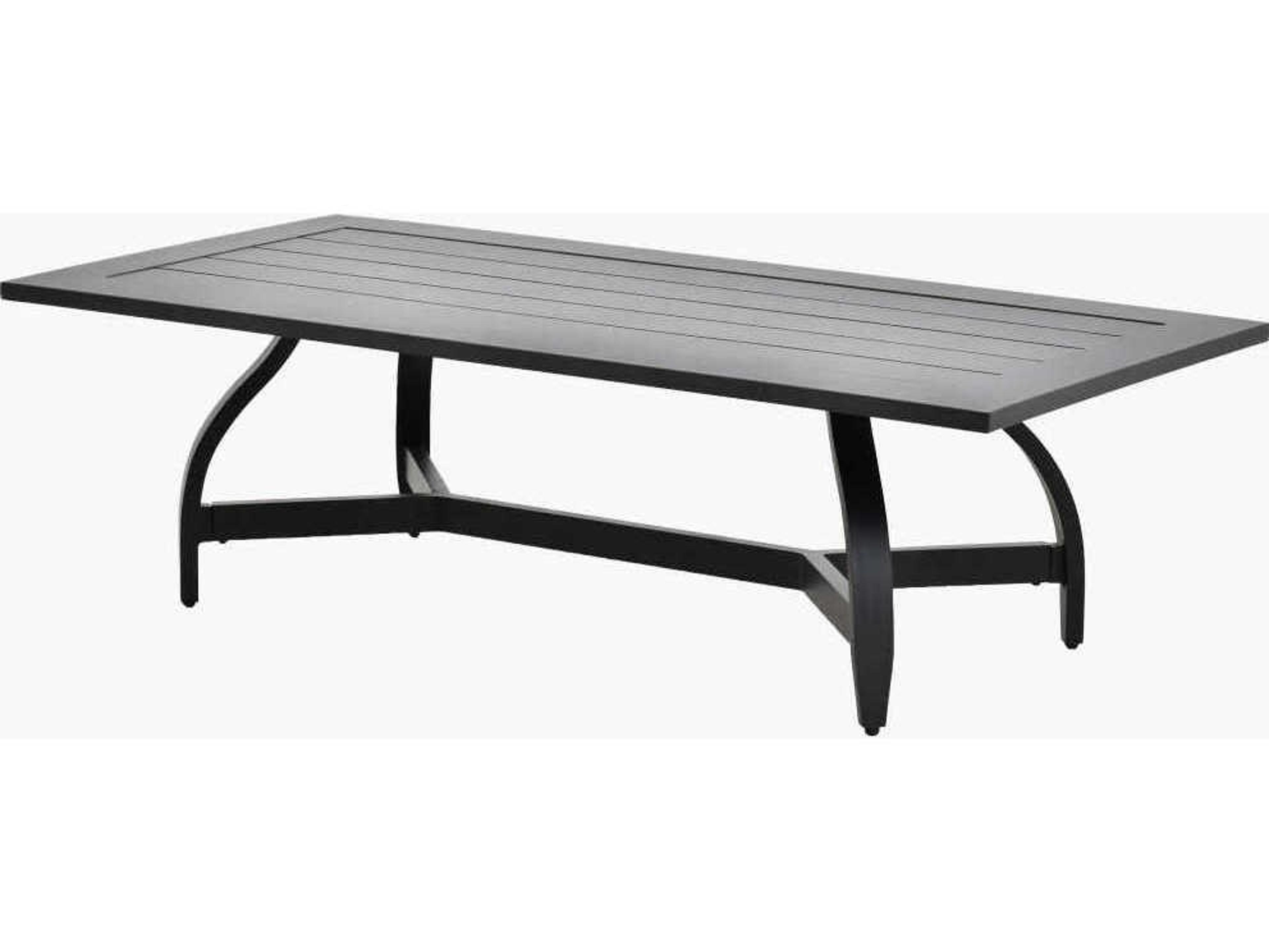 Antibes Powder Coated Black Aluminum Rectangular Coffee Table