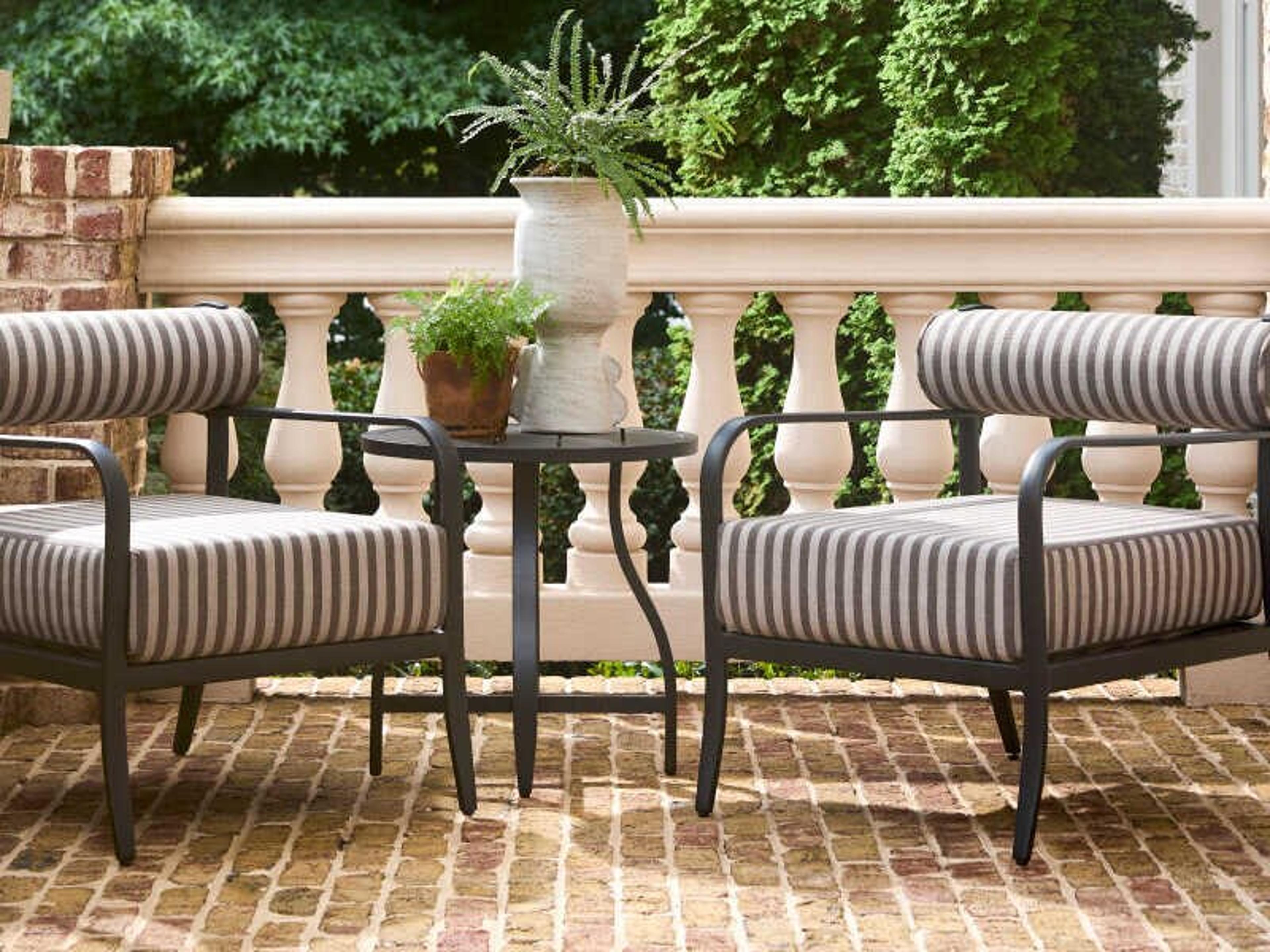 Antibes Powder Coated Black Aluminum Cushion Lounge Set