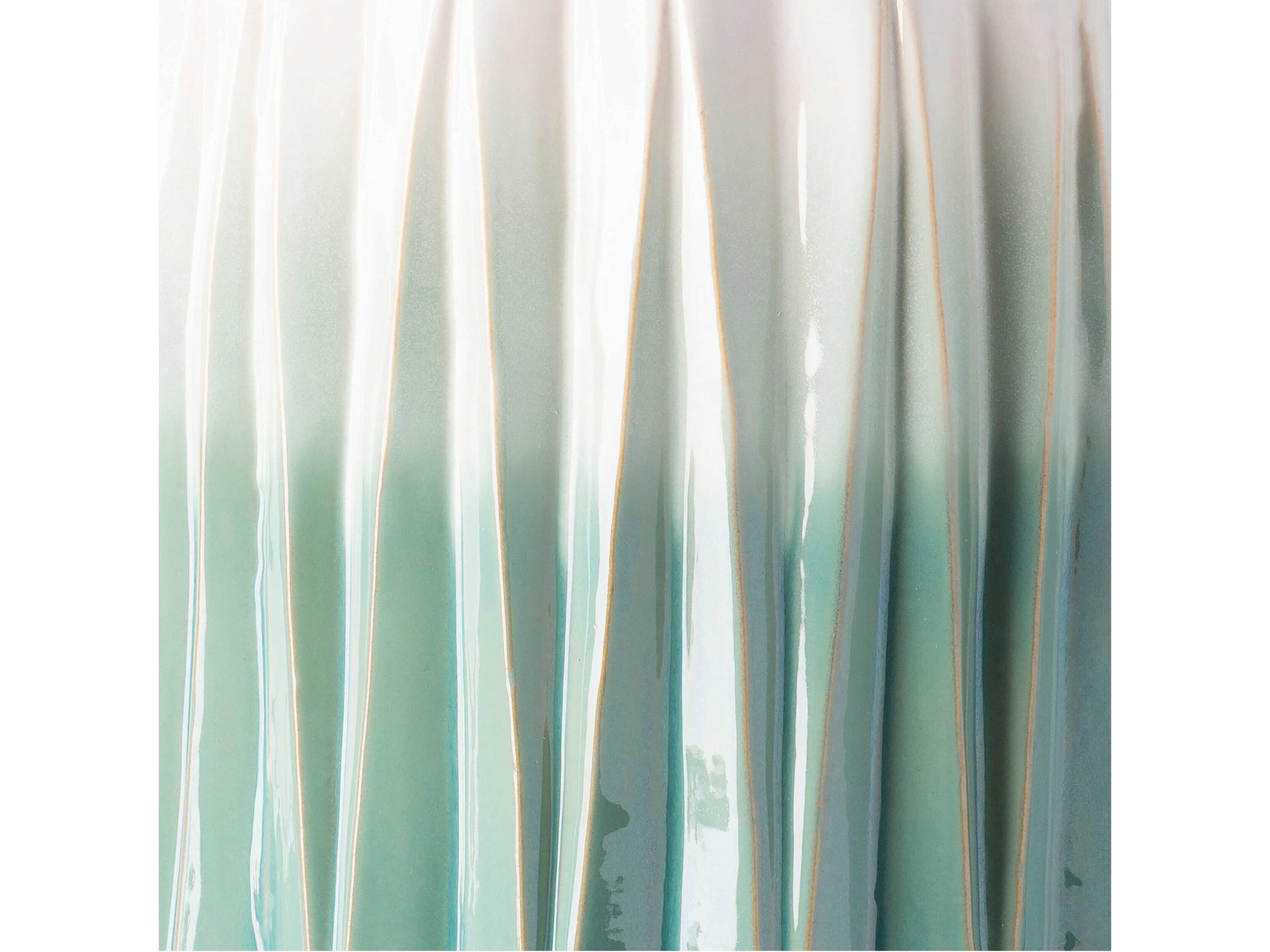 Surya Outdoor Aynor Aqua White Ceramic Round Garden Stool