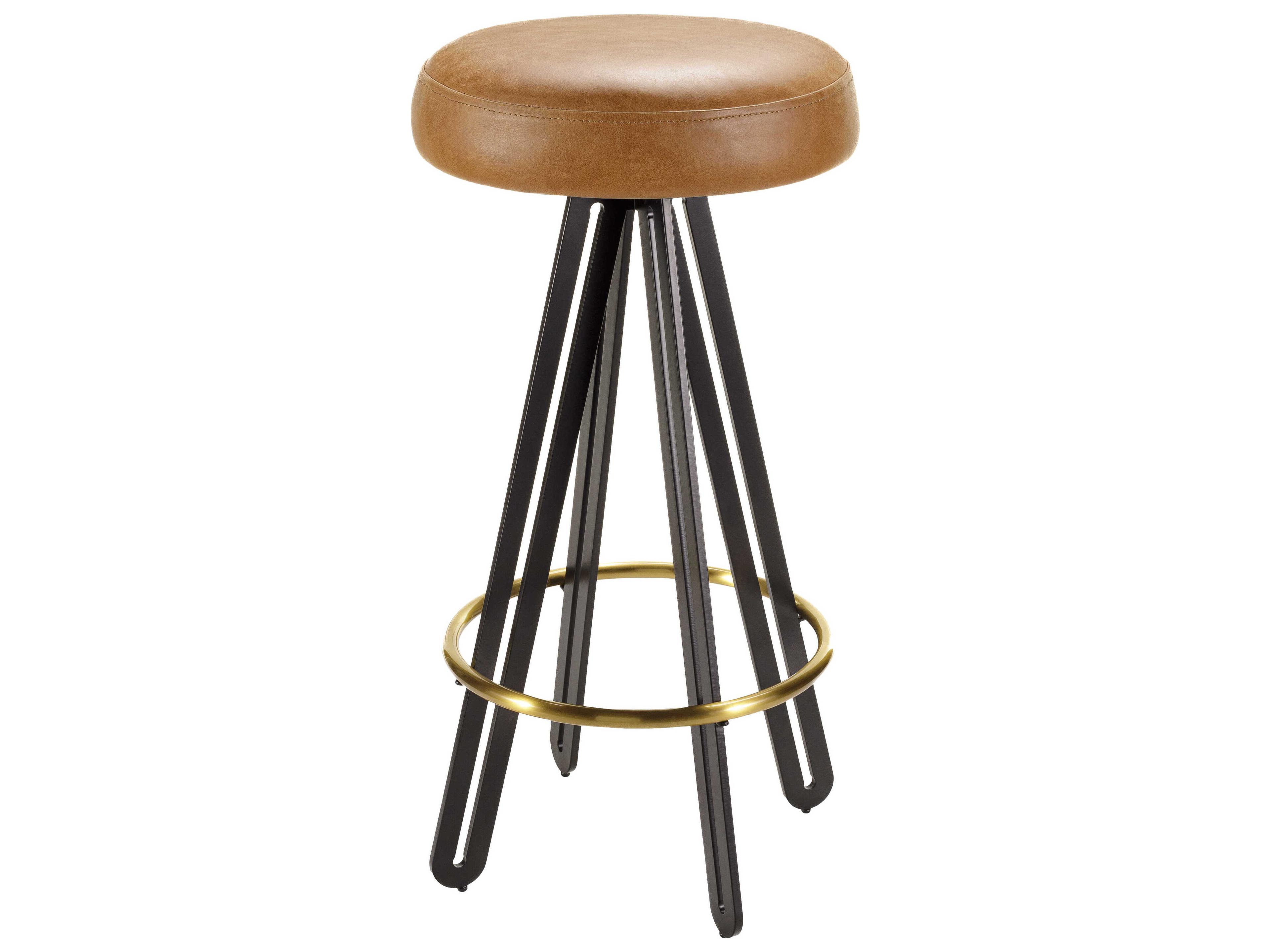 Oberon Leather Bar Stool